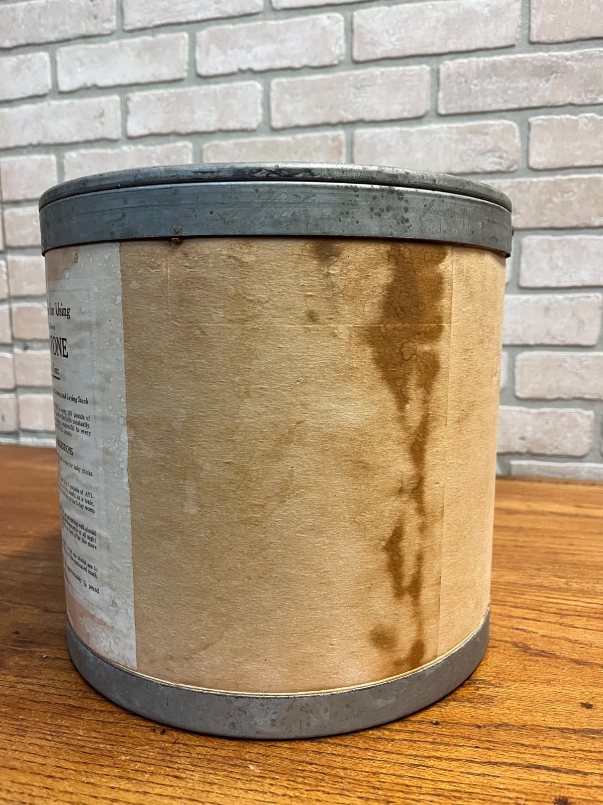 Vintage 1940s Dr. Salsbury’s Avi-Tone Poultry Feed Treatment Advertising Can