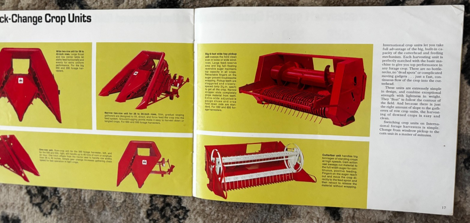 International Harvester Forage Harvesters For 1972 Brochure DCPA26