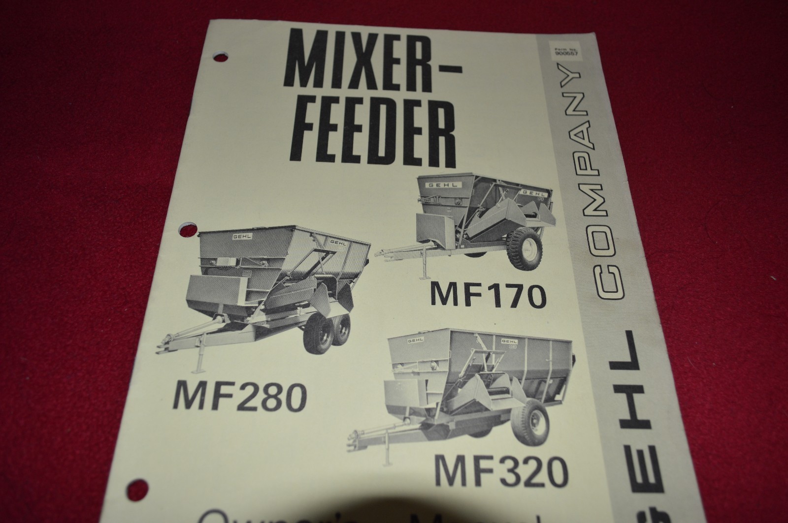 Gehl 170 280 320 Mixer Feeder Operator’s Manual BVPA