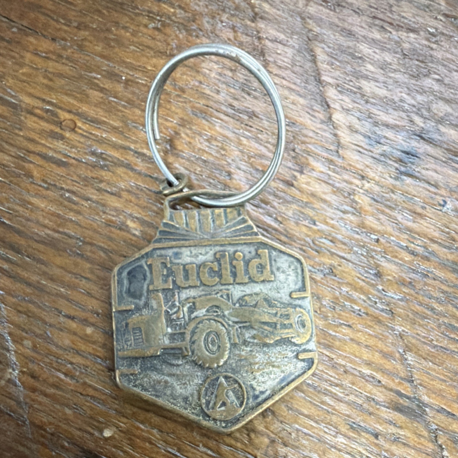 Euclid Earth Moving Equipment Advertising Keychain Gold Silver Agriculture