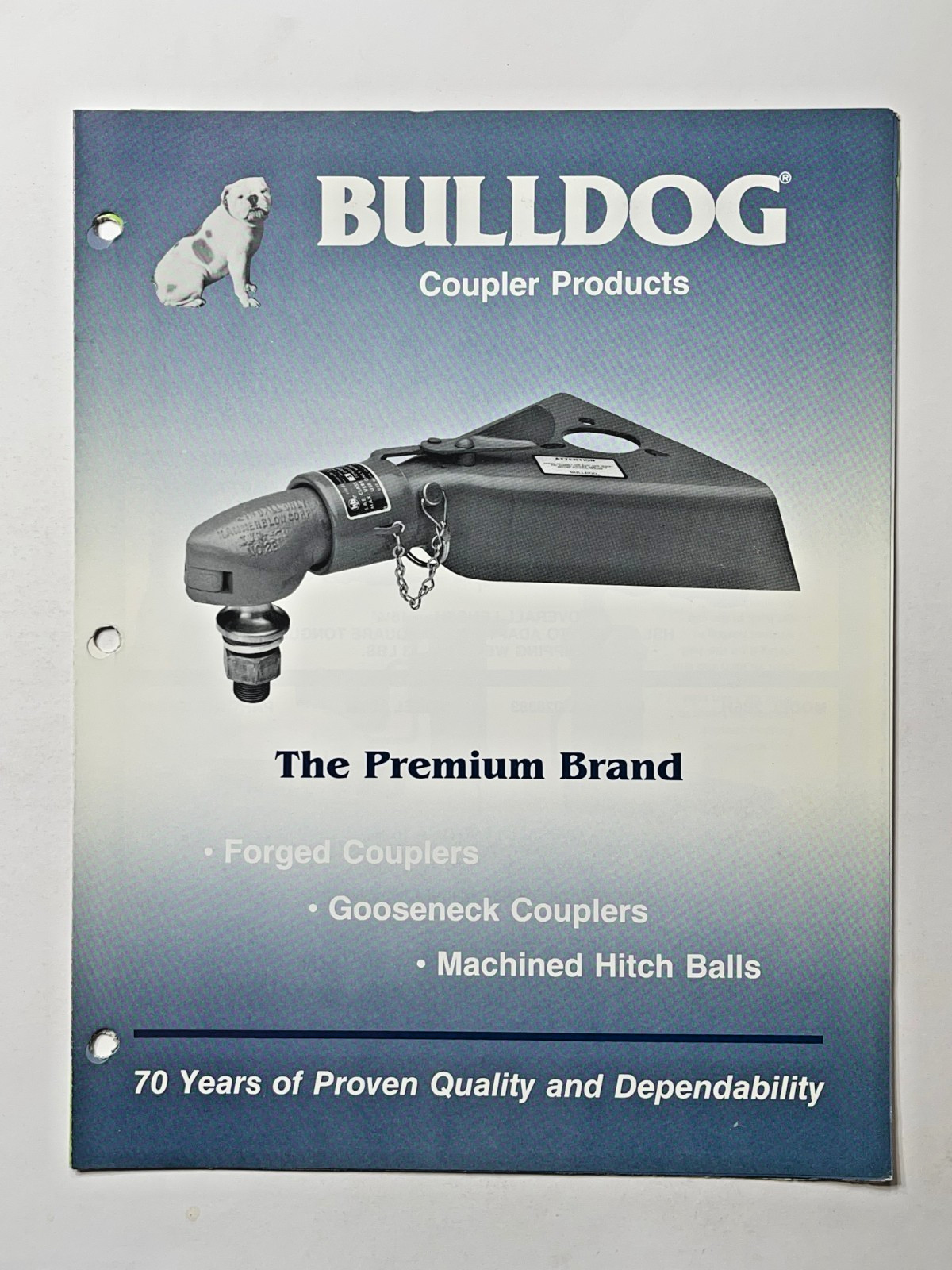 Bulldog Coupler Products Sales Brochure *Showroom Sales Book* (1980s)