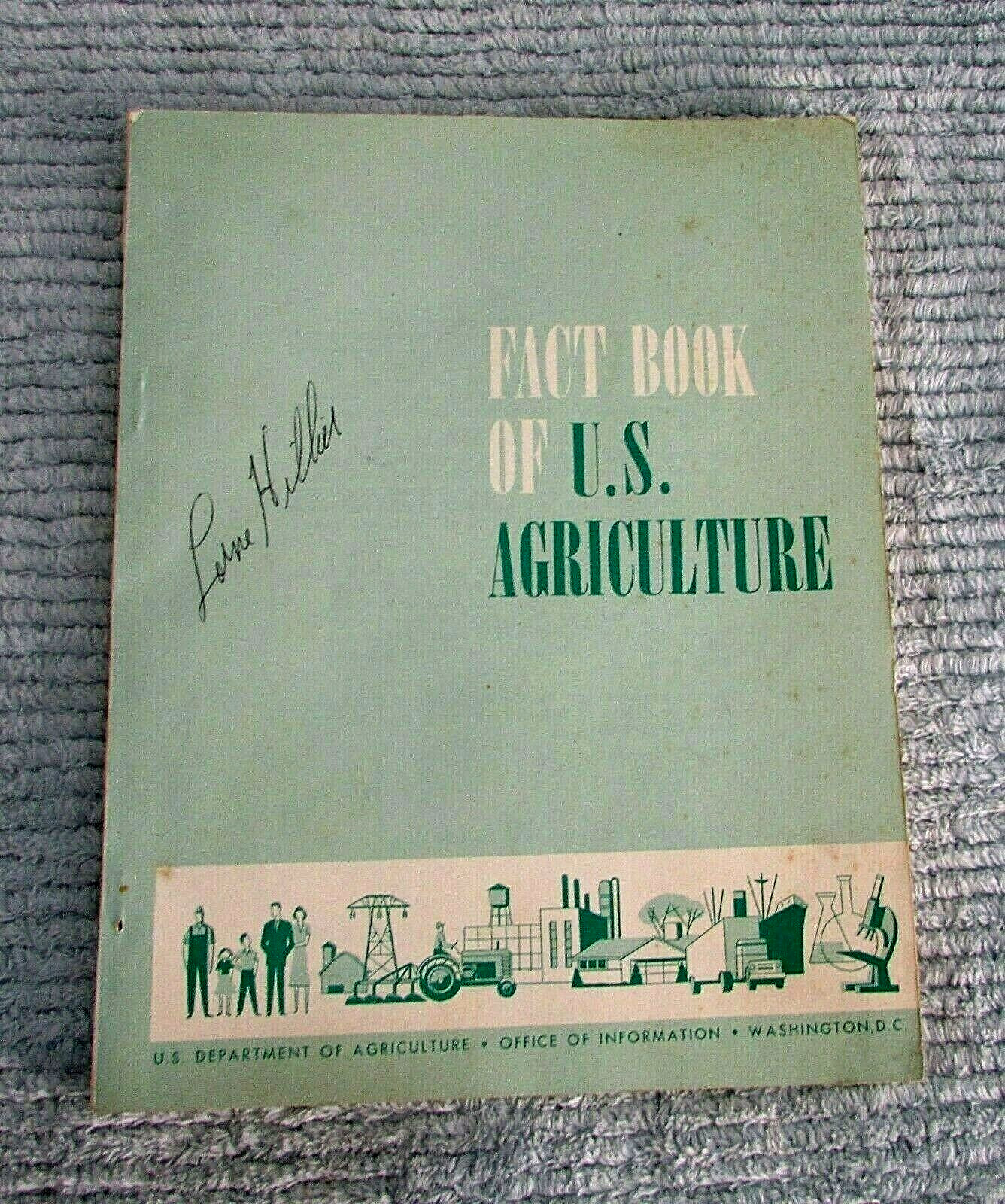 Vintage 1963 Fact Book of U.S. Agriculture USDA 60 Year Old 169 Page Farm Book