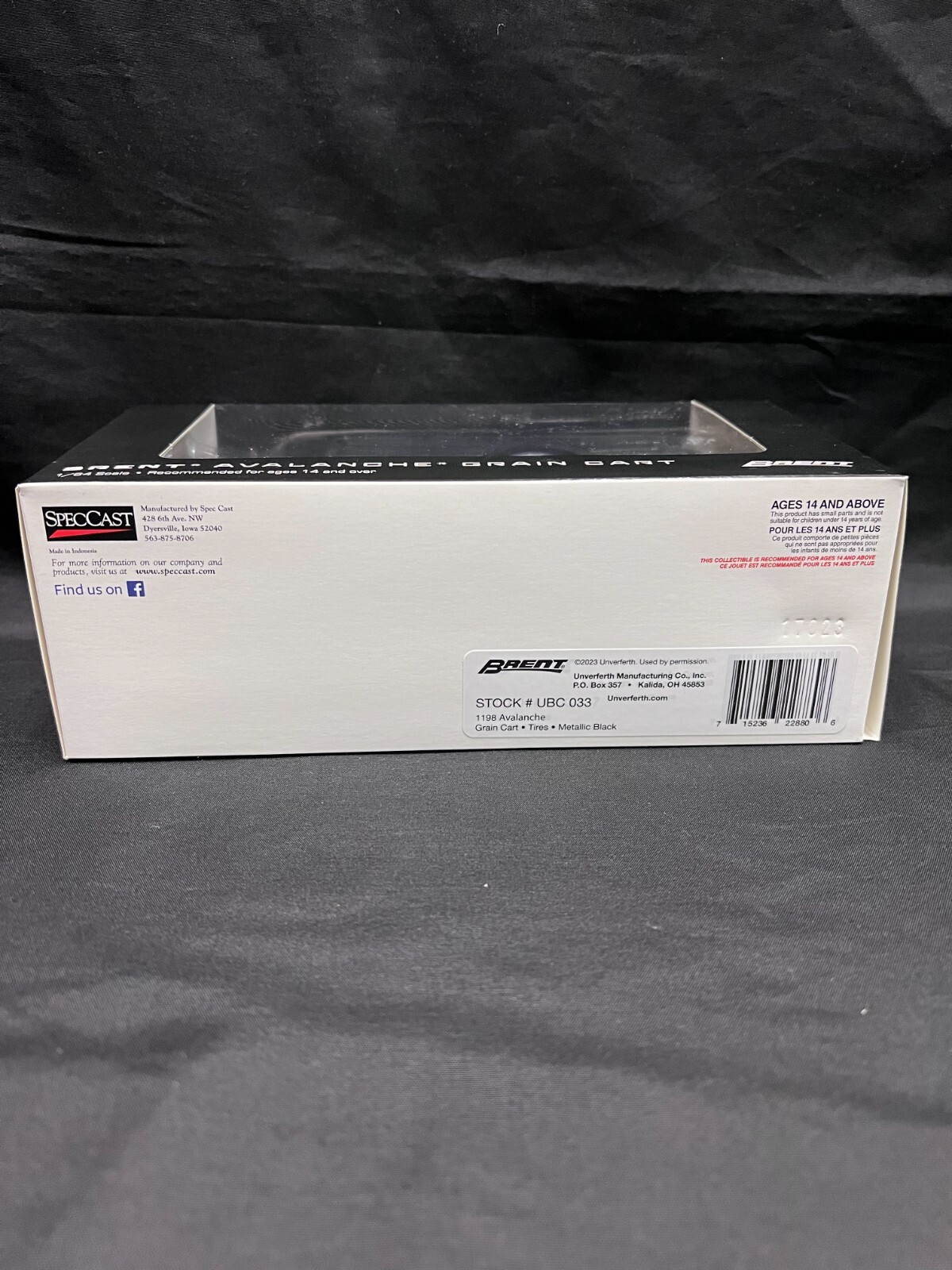 BRENT AVALANCHE GRAIN CART 1/64TH SCALE UBC033