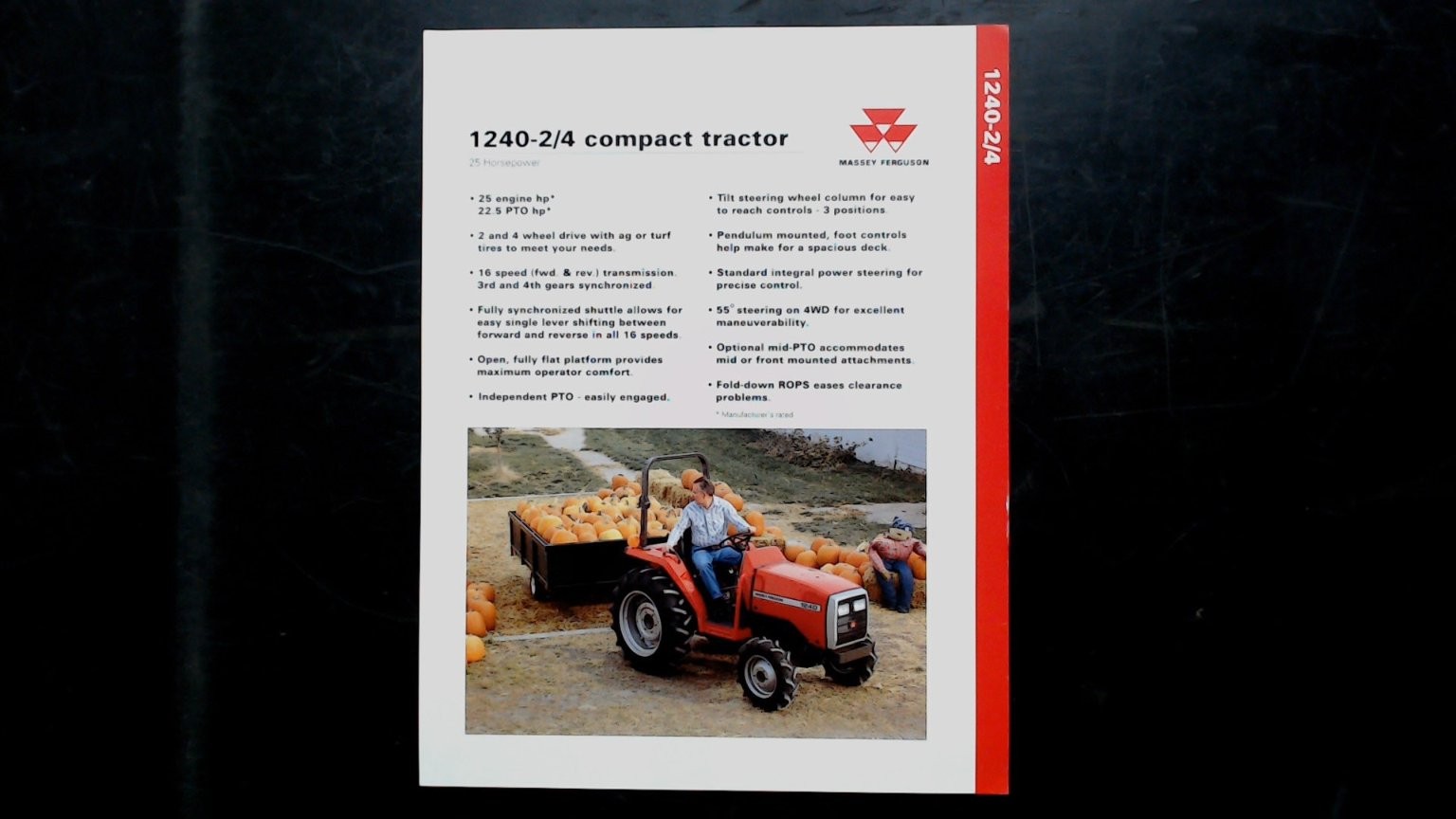 Massey Ferguson 1240-2/4 Compact Tractor Brochure Vintage Agricultural