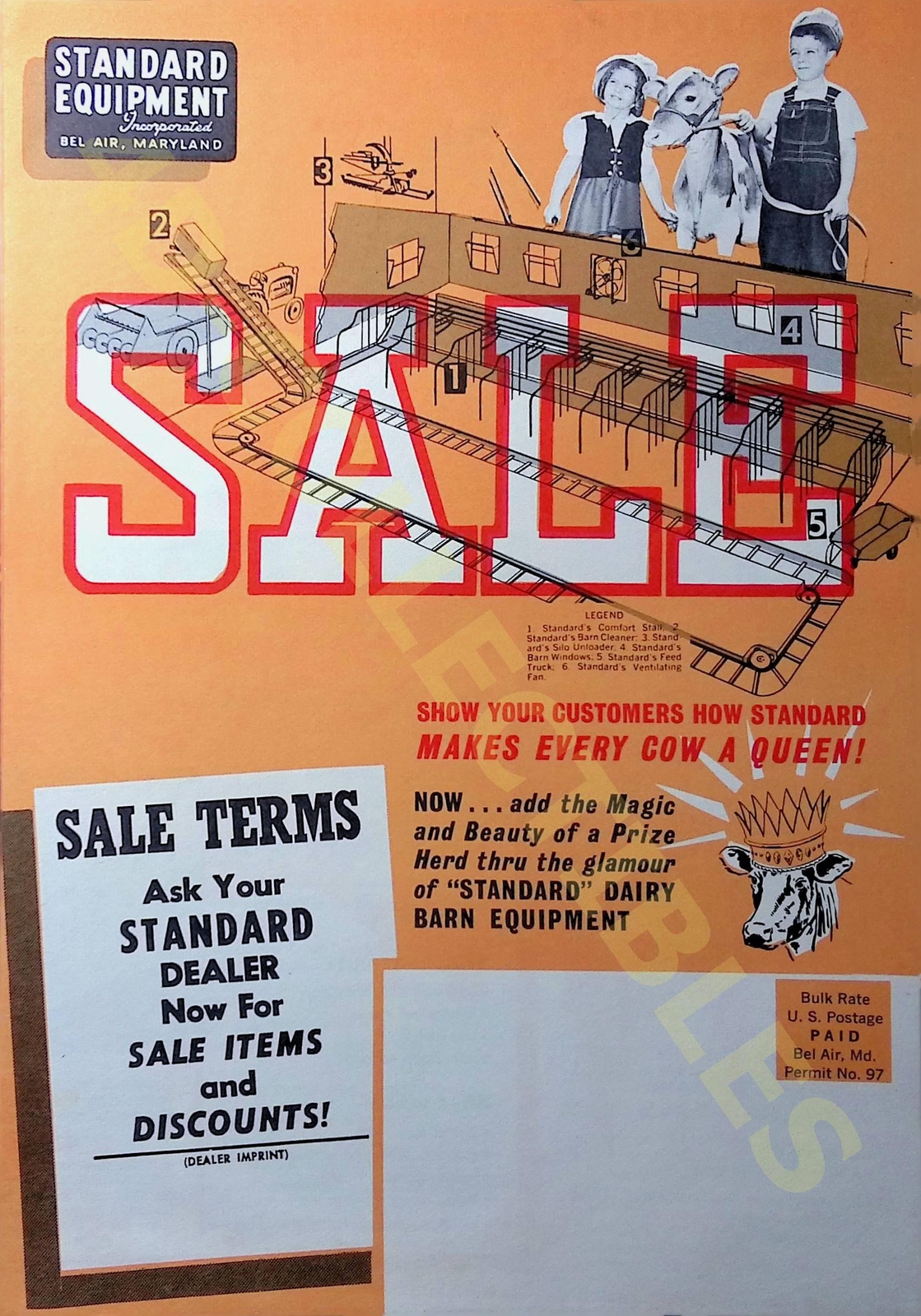 Vintage Farm Brochure Standard Equipment Agricultural Product’s 1960s