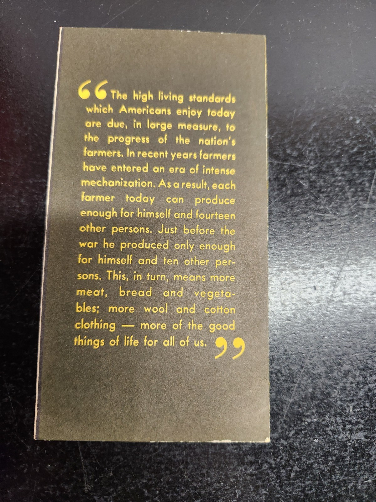 Brochure on Feeding America produced By Oil Industry Information Committee 1950s