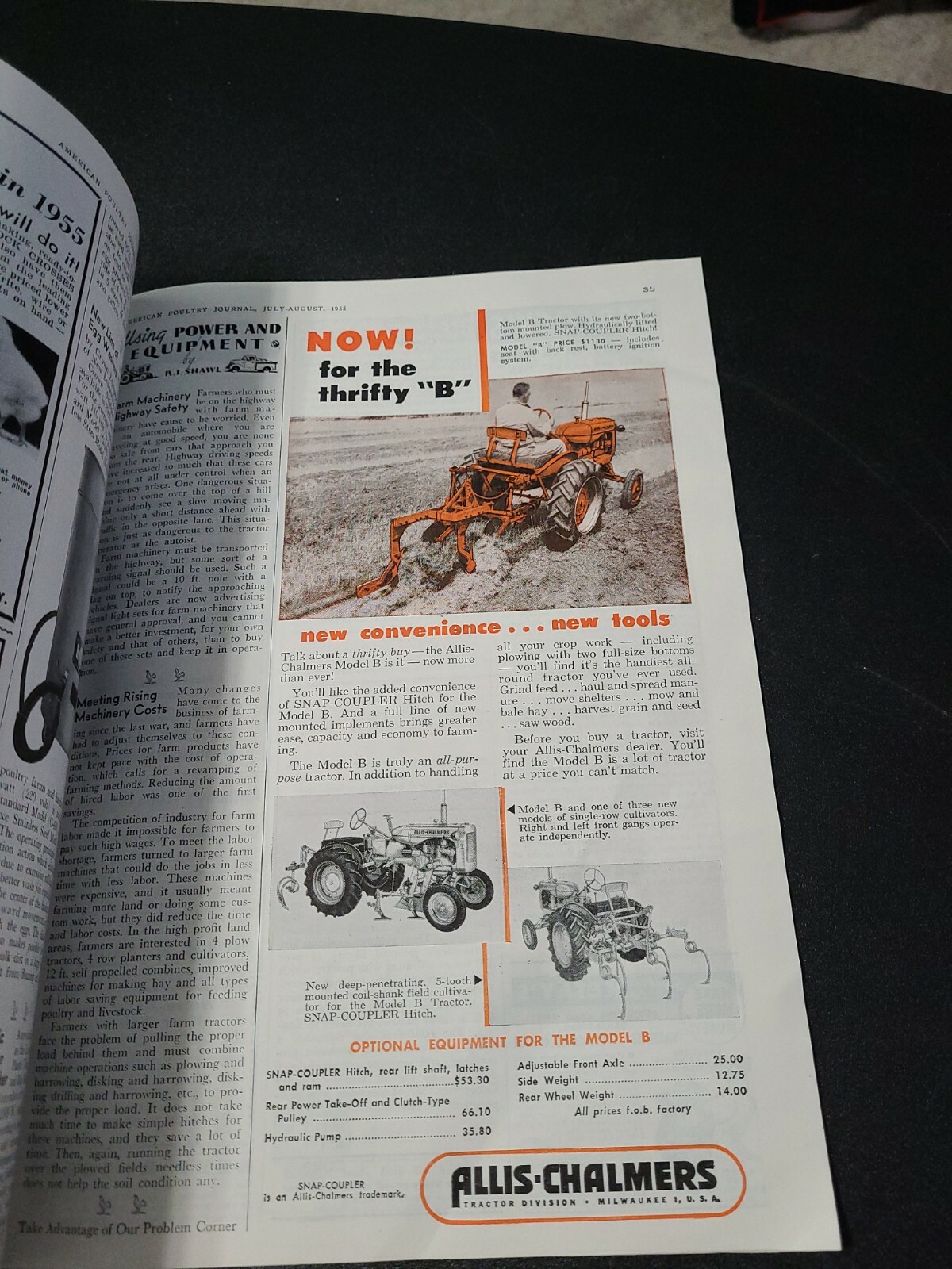 Vintage July August 1955 Poultry Farm Journal Magazine- Many Great Ads