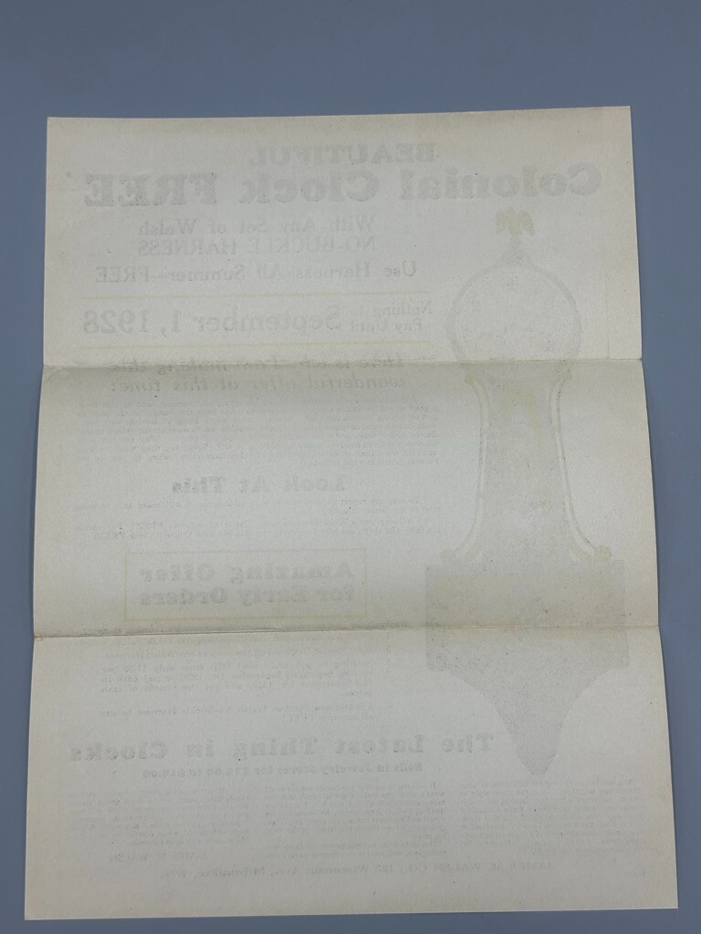 1928 James Walsh HORSE HARNESS Collars FARM Advertising MILWAUKEE Wisconsin