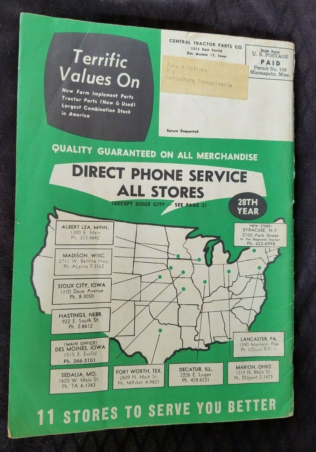 1963 Catalog Central Tractor Parts Co Des Moines Iowa Tools Lubricants Parts