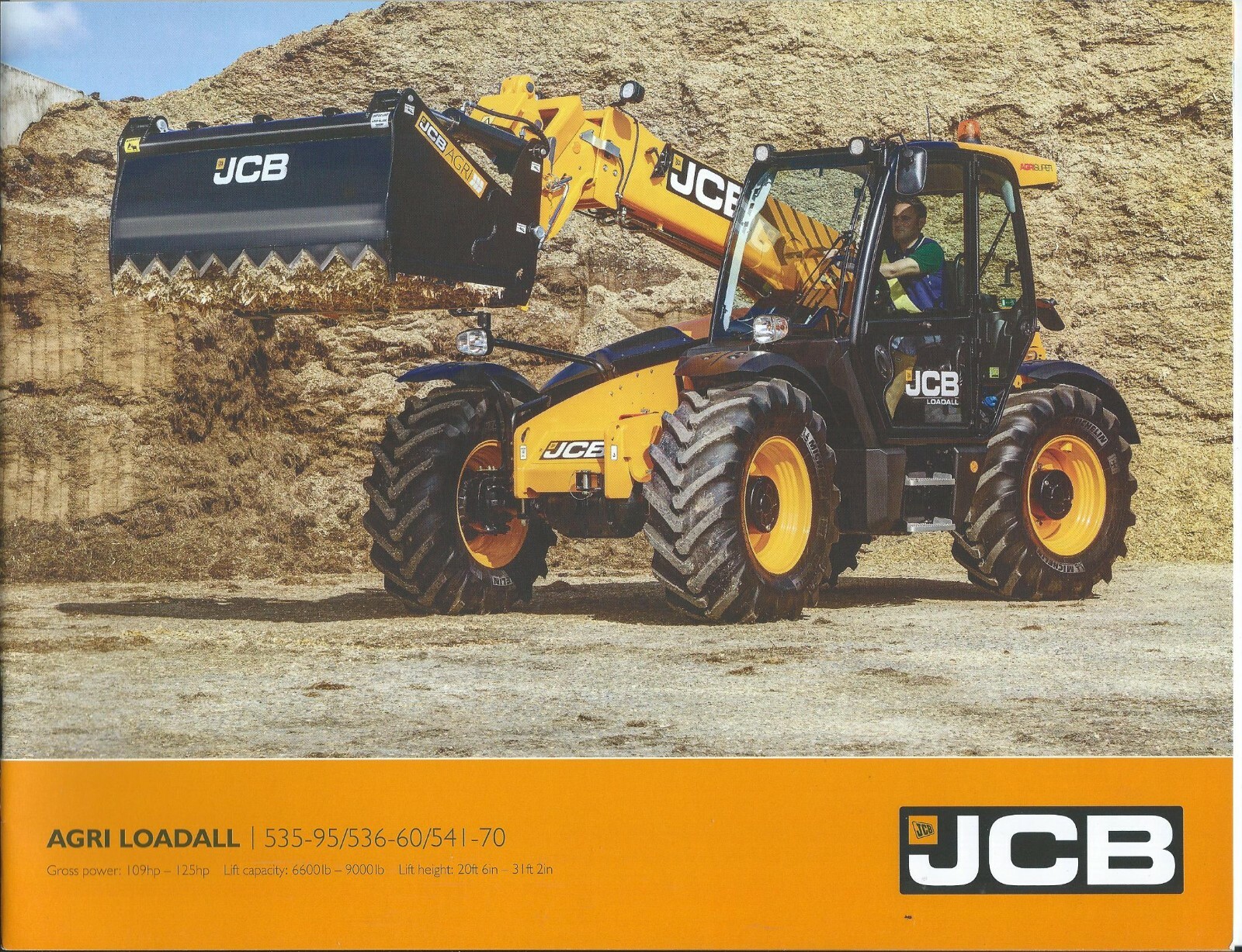 Farm Tractor Brochure – JCB – 535-95 536-60 541-70 Agri Loadall – c2016 (F7284)