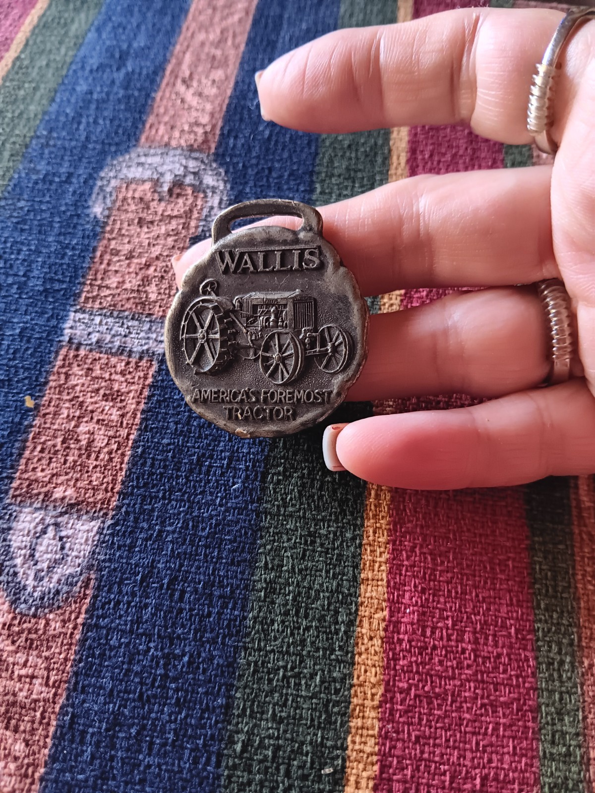 WALLIS Tractor Co. Watch Fob America’s Foremost Tractor Advertising Very Rare!