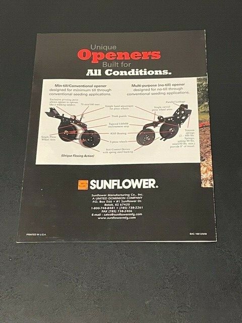 Sunflower Series 5000 Field Cultivator & 9000 Grain Drill Dealer’s Brochure