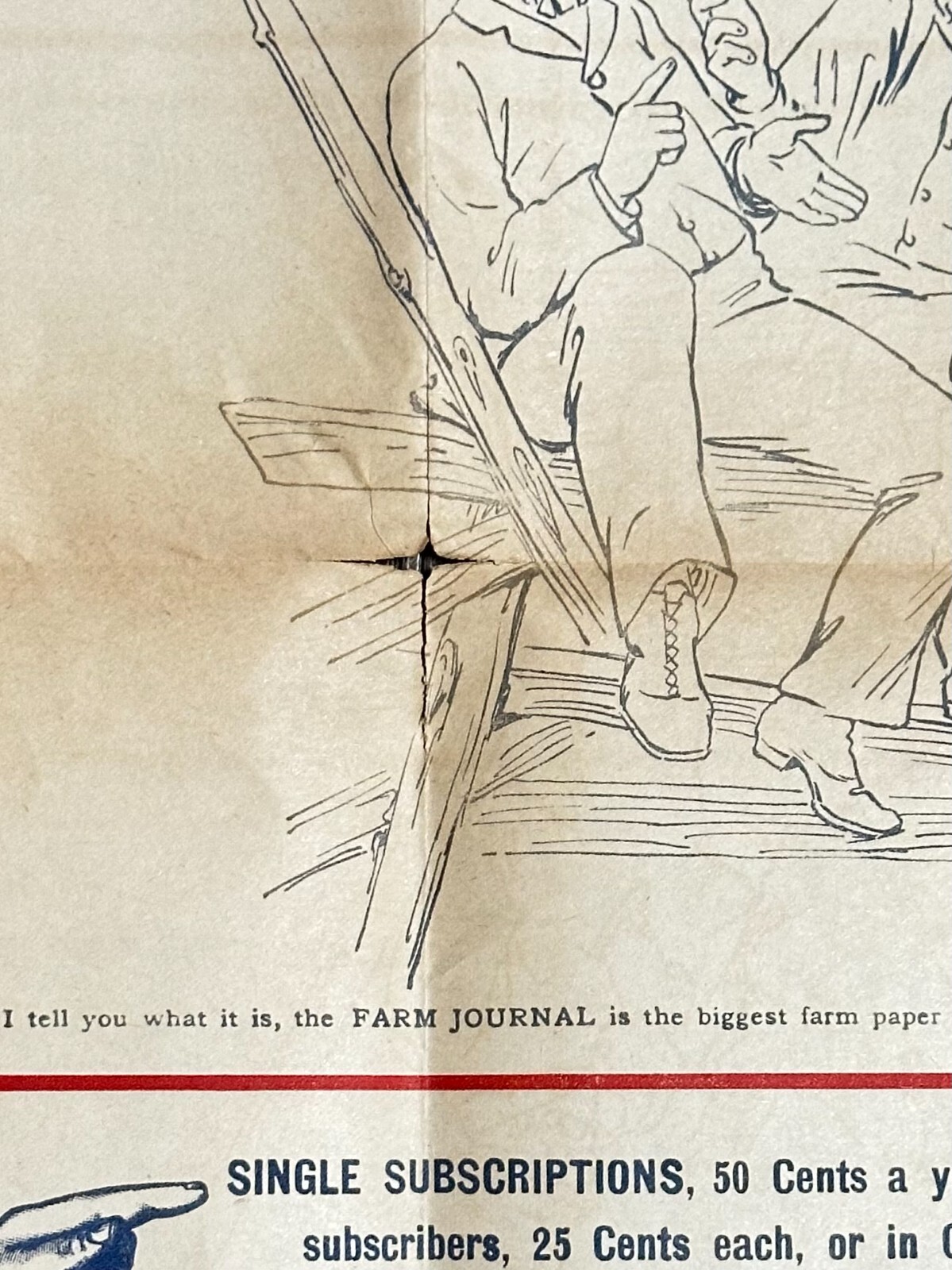 1890 Farm Journal Magazine Club 13th Year Broadside Wilmer Atkinson Proprietor