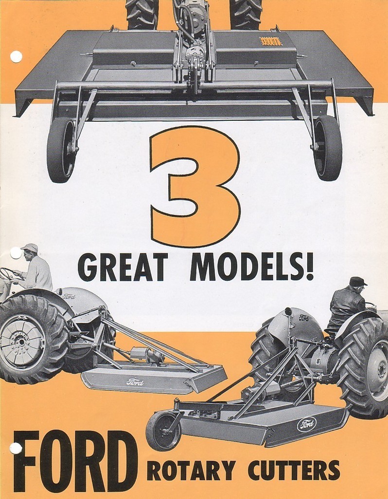 Farm Equipment Brochure – Ford – 60 100 Economy – Rotary Cutter – 1957 (FB938)