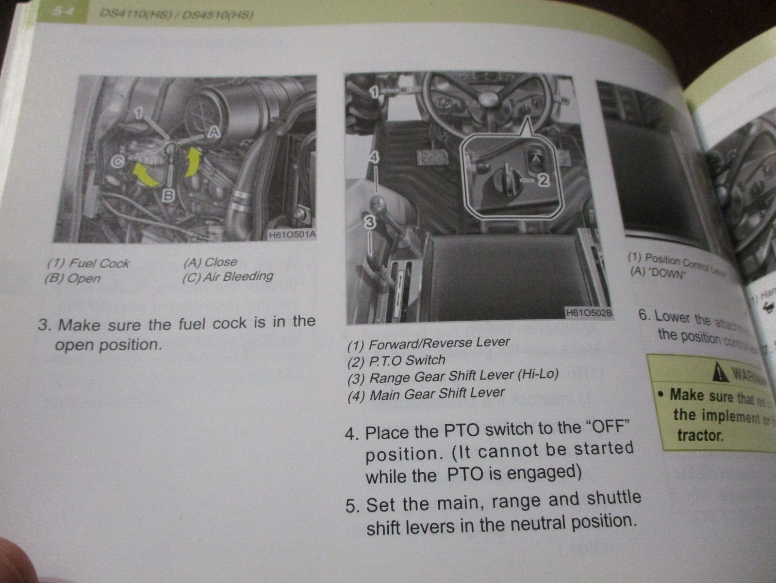 Kioti DS4110/DS4510(HS) Tractors Owner’s Manual 2011