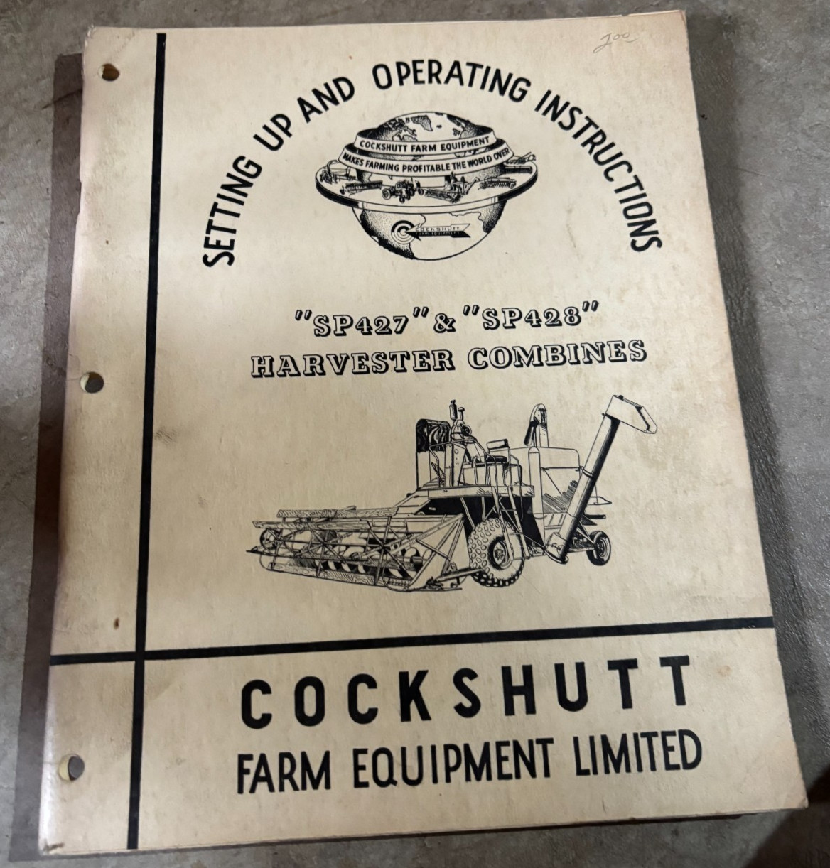 Cockshutt SP427 SP428 Combine Operator’s Manual DCPA26