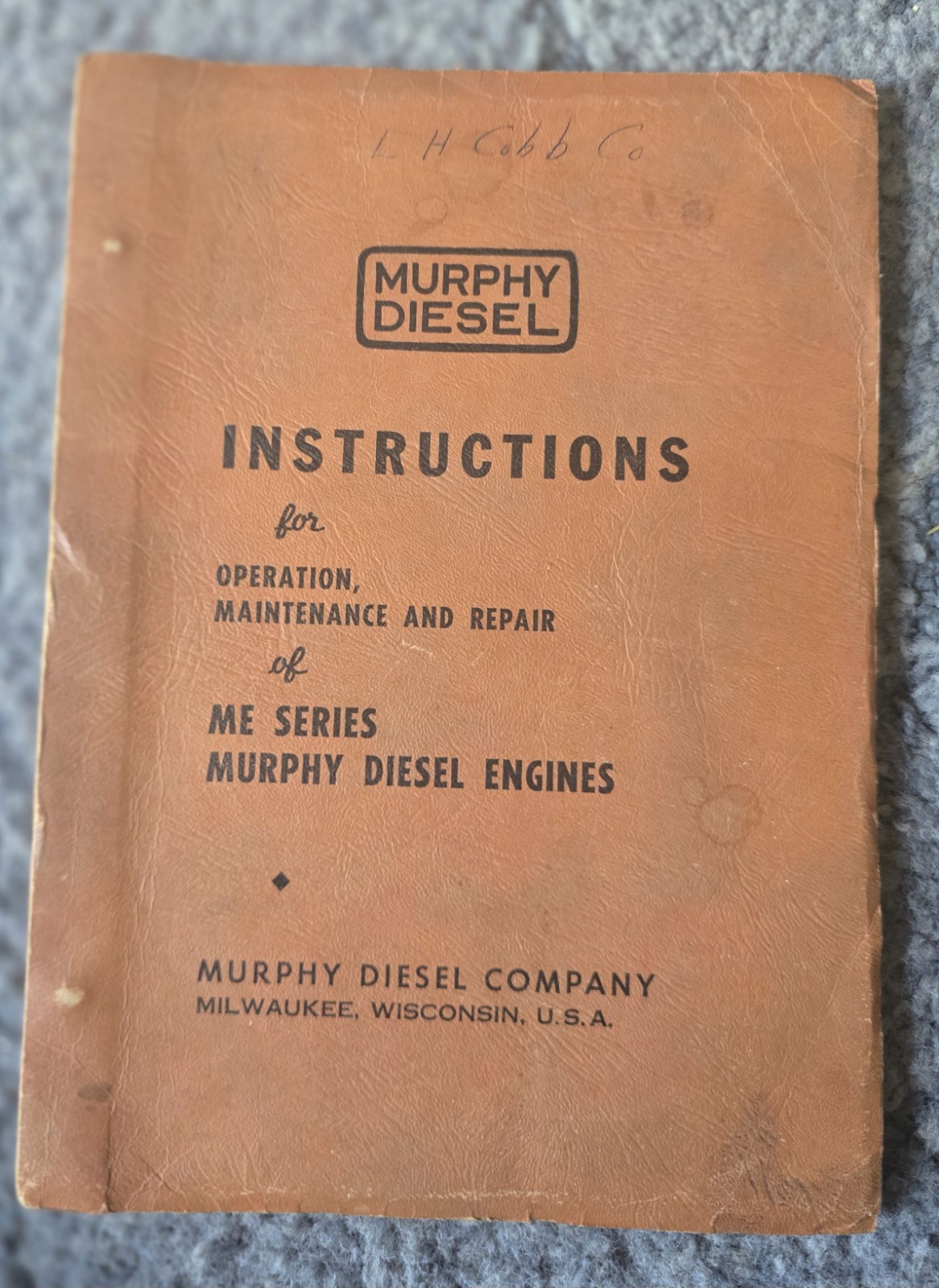 Vintage Murphy Diesel Engines instruction manual good used