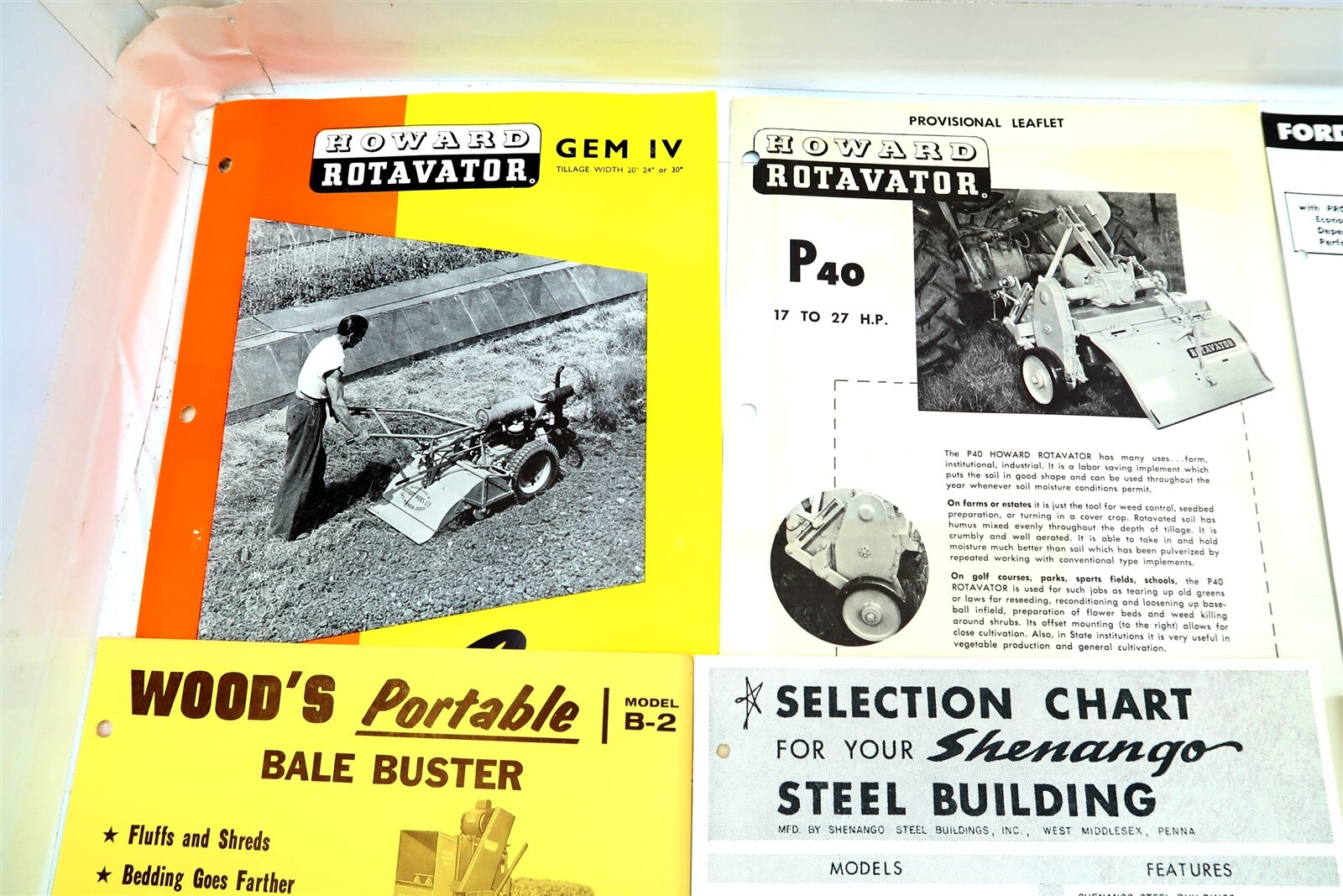 x21 Vintage 1950’s – 1960’s MIXED Brochures Tractors, Sprayers, Bailer, Cleaner