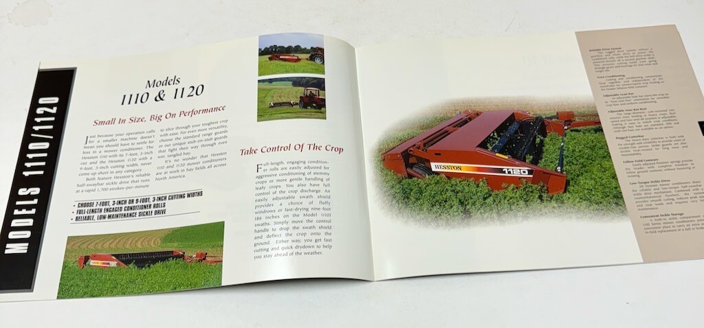 HESSTON 1110-1170 Sickle-Type Mower Conditioners Brochure