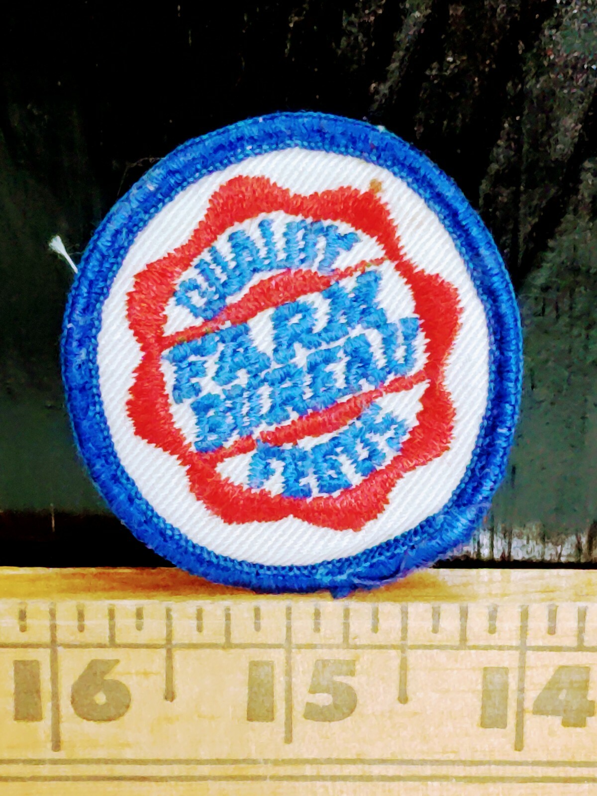 Vintage Farm Bureau Quality Feeds Embroidered Sew on Patch 2″, Agricultural GUC