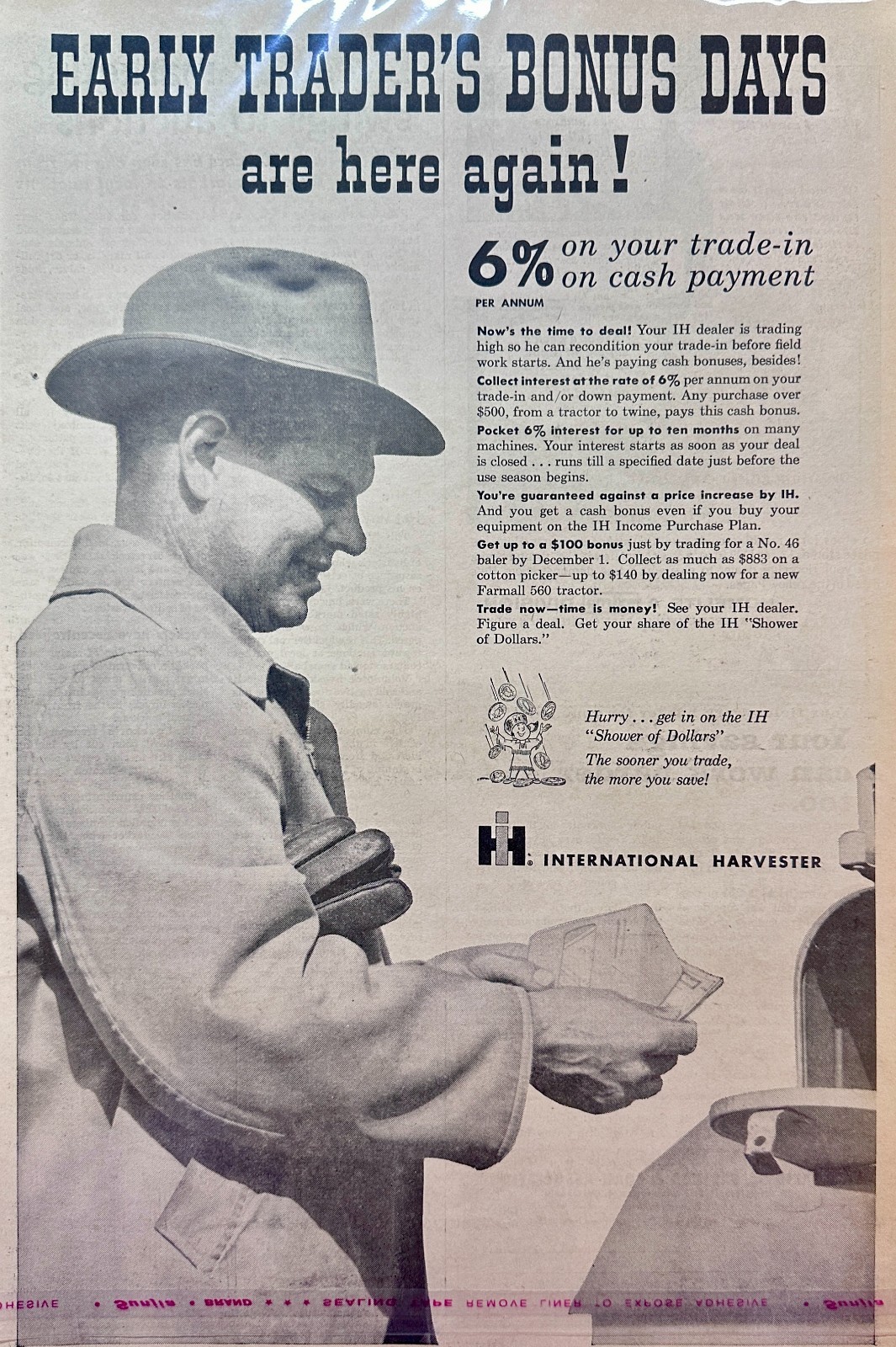 Lot of (6) McCormick International Farm Equipment Ad Early 60’s #5090 set