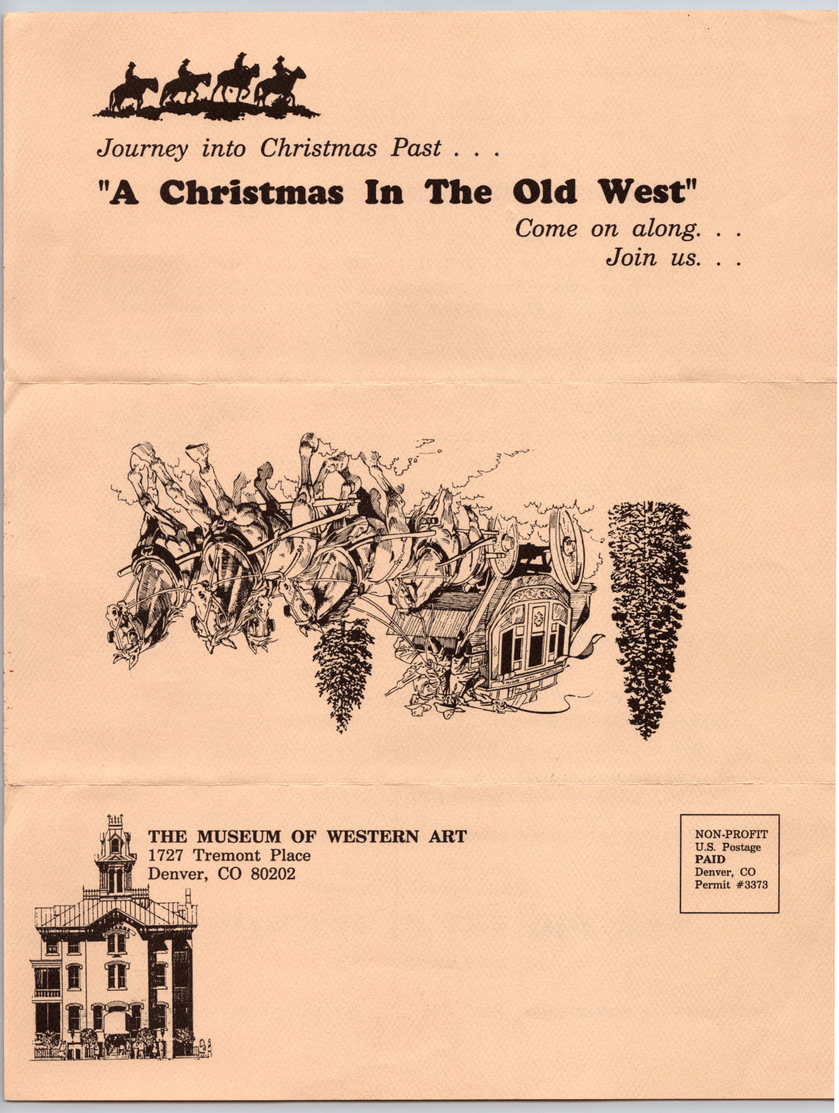 Collections Letters Museum of Western Art Denver CO Christmas Old West 1989