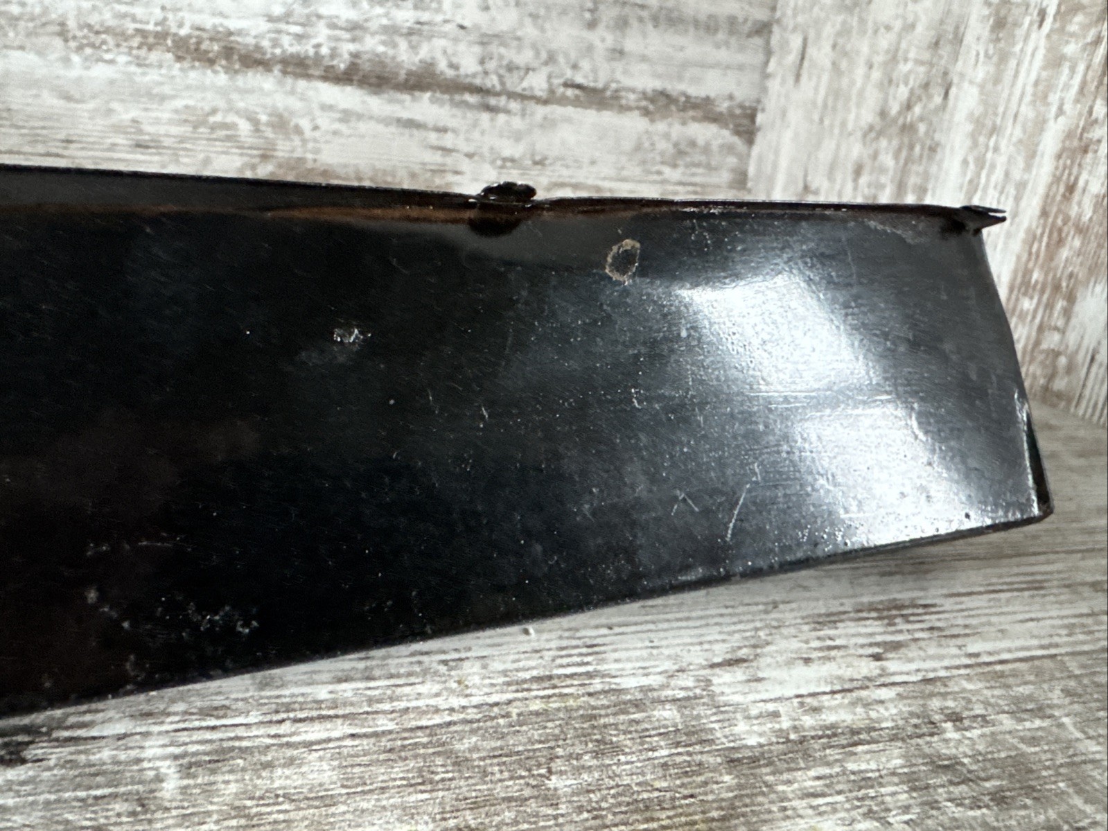 Tin Match Holder? Comb Holder? Spencer & Riley Farm Implements Menominee Mich
