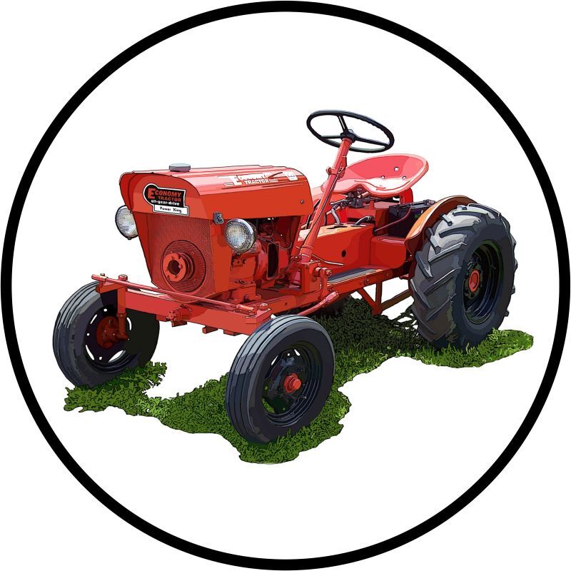 Power King Economy Lawn Tractor NEW Metal Sign 28″ Dia. Round AMERICAN STEEL