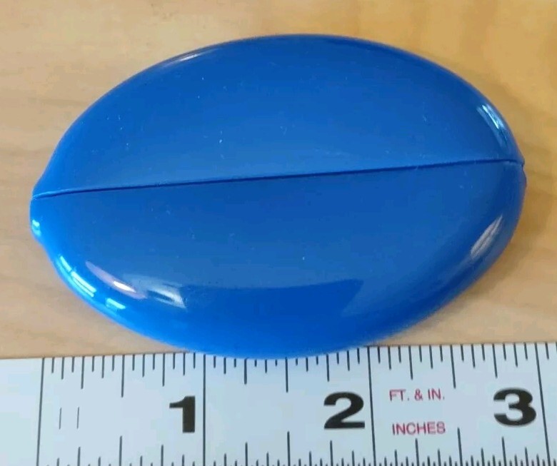 Marine Bank Watertown Vintage 1970’s Blue Oval Vinyl Coin Pouch