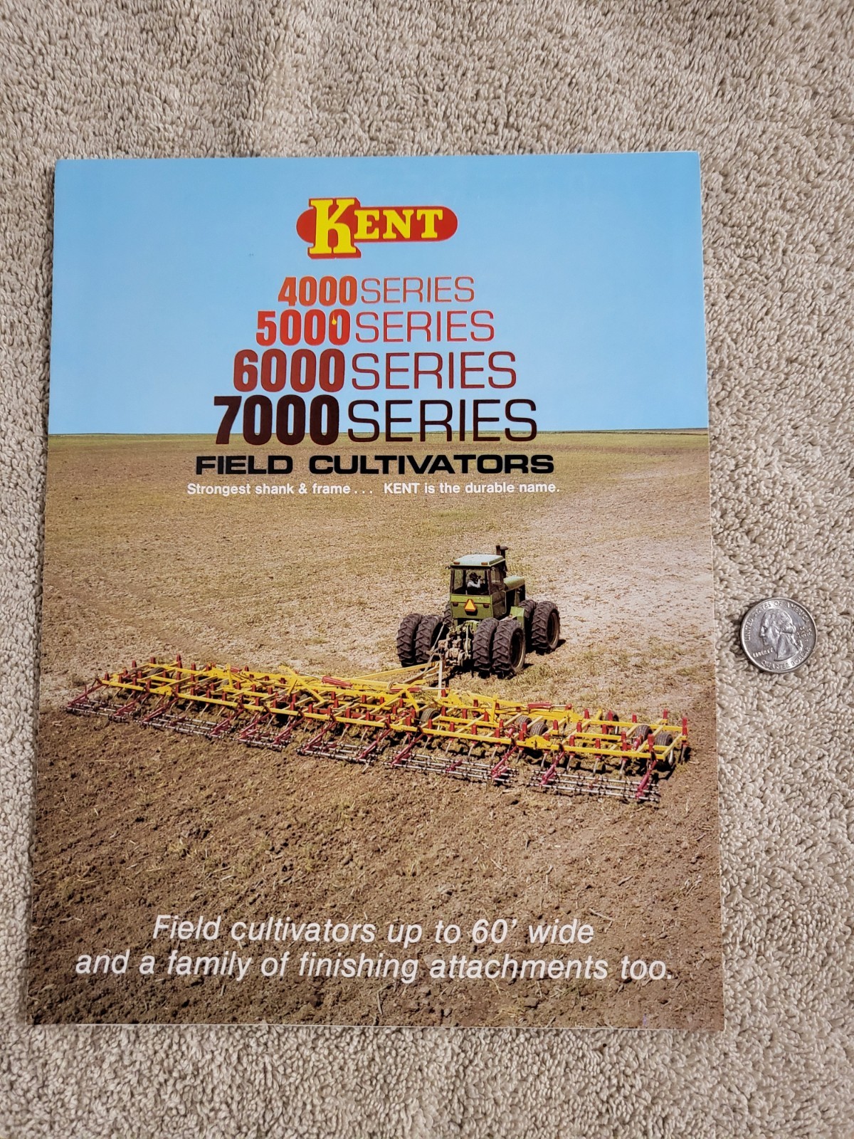 1970s Kent 4000 5000 6000 7000 Series Field Cultivators BROCHURE John Deere IH