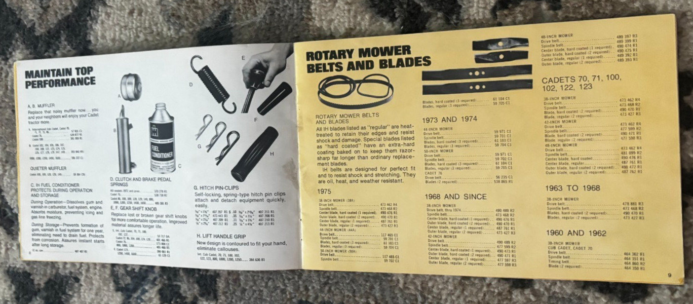 International Harvester Power Lawn Products Parts & Service 1976 Brochure DCPA26