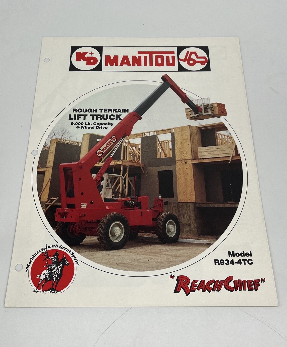 K-D Manitou Inc. Reach Chief Series R934-4TC Telehandler Brochure 9/1985
