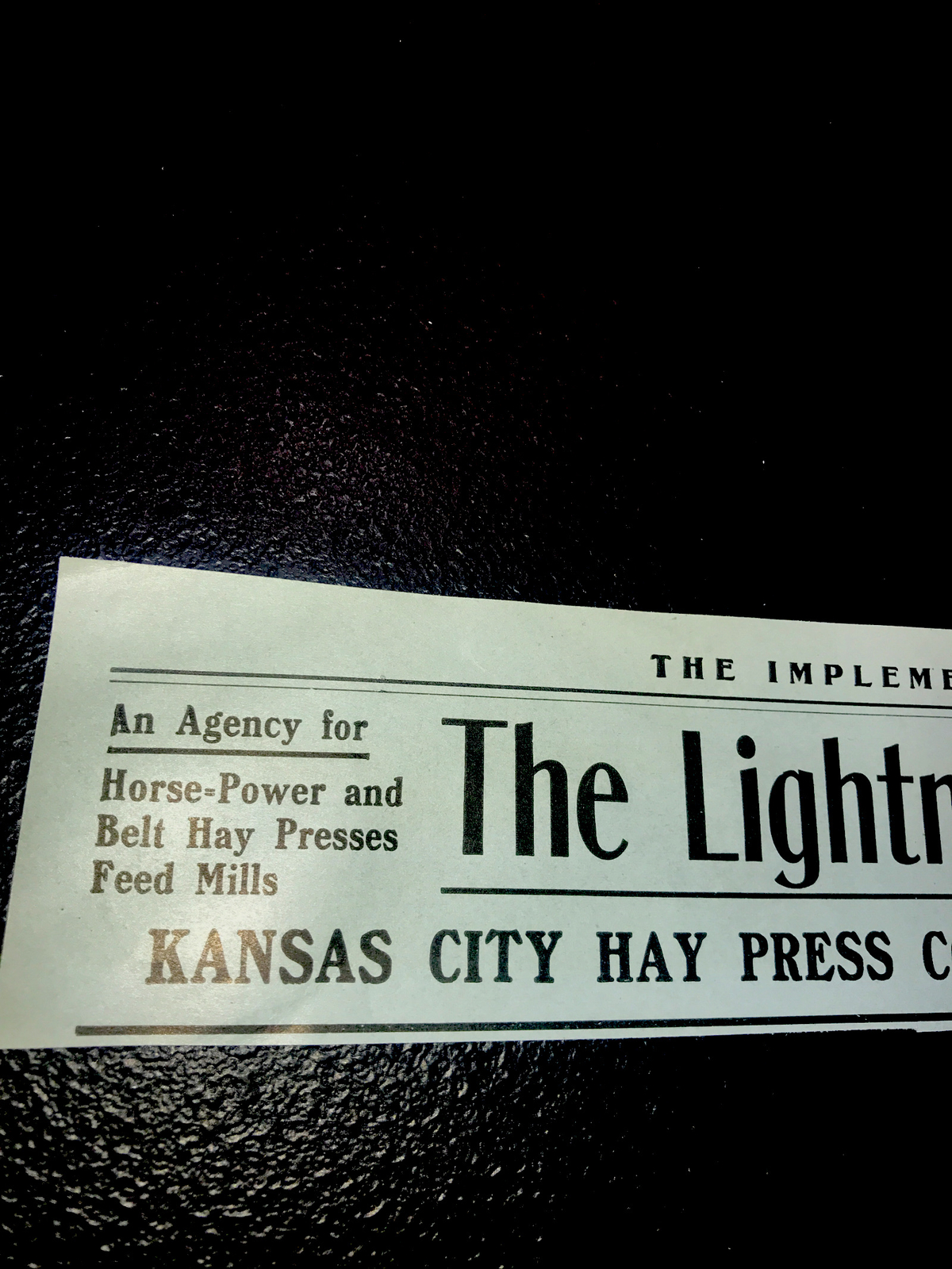 1907 Kansas City Hay Press Co Farm Advertising