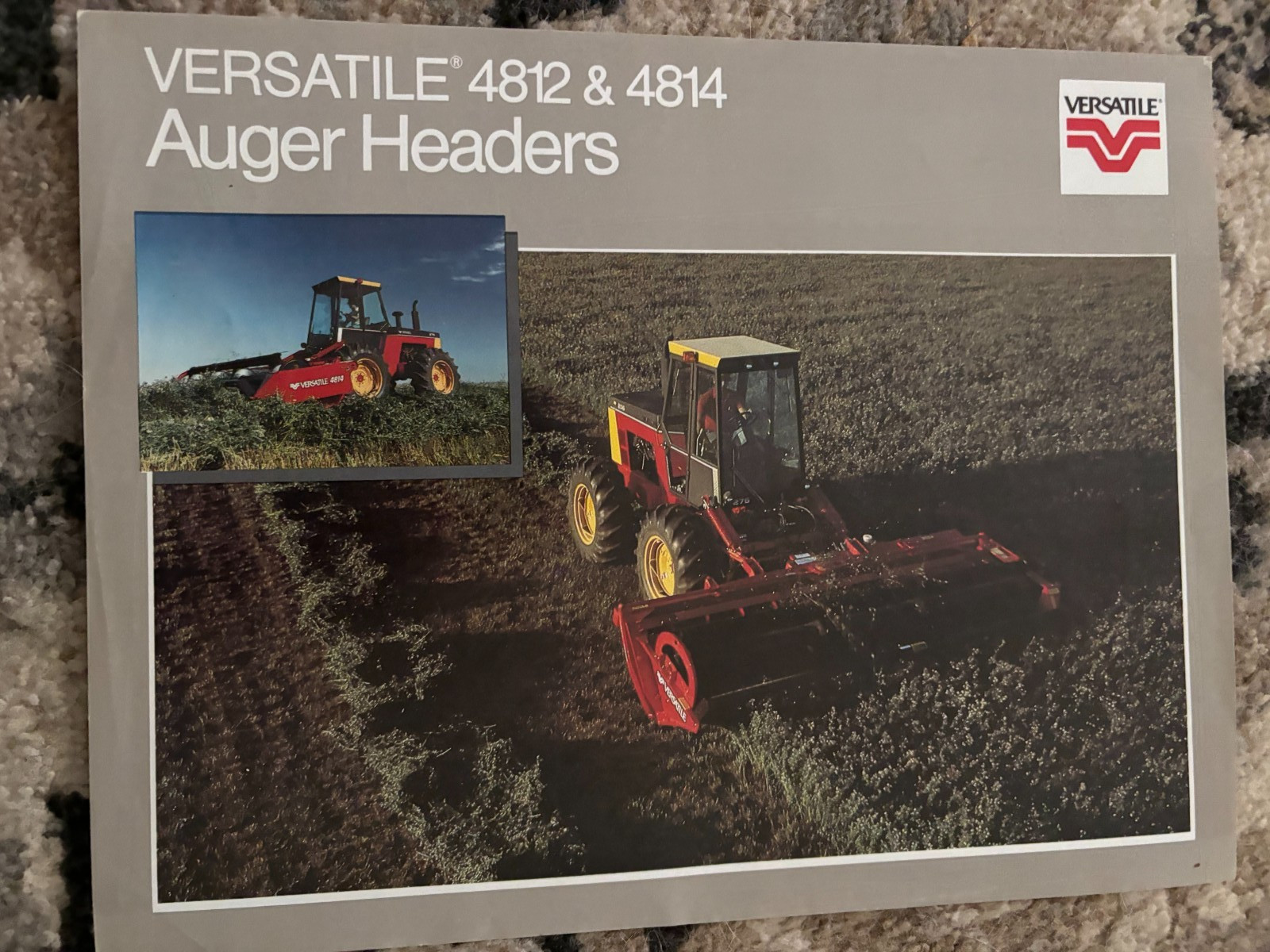 Versatile 4812 4814 Auger Header For 1984 Brochure AMIL26