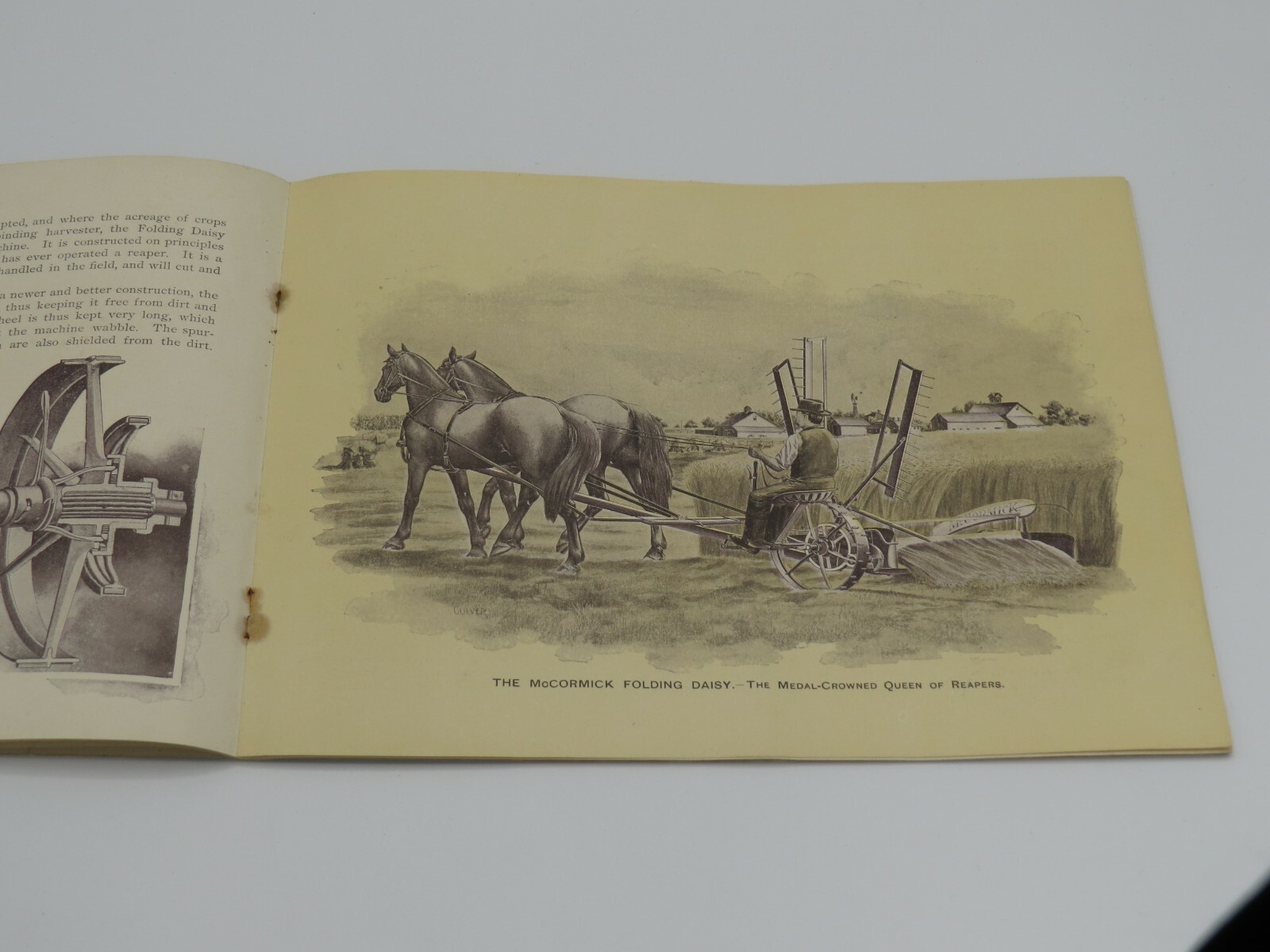 Vintage 1890’s McCormick’s Right Hand IH Deering Catalog Brochure RARE Binder