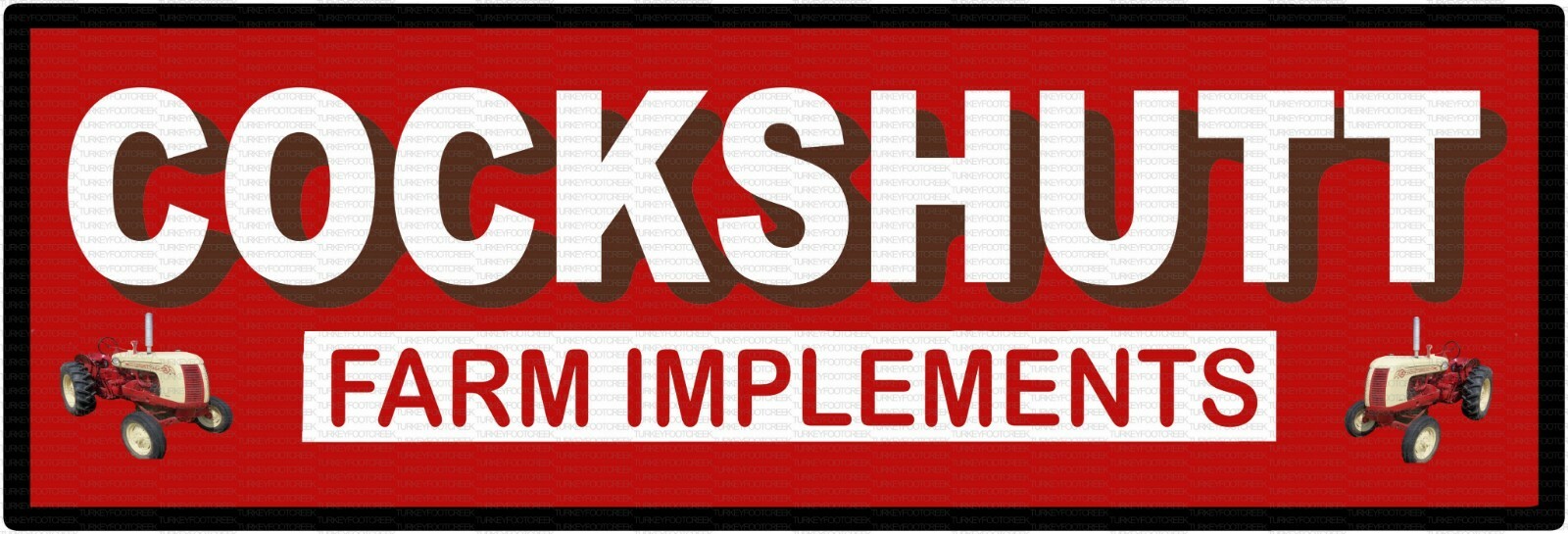 Cockshutt Farm Implements 6″ x 18″ Metal Sign