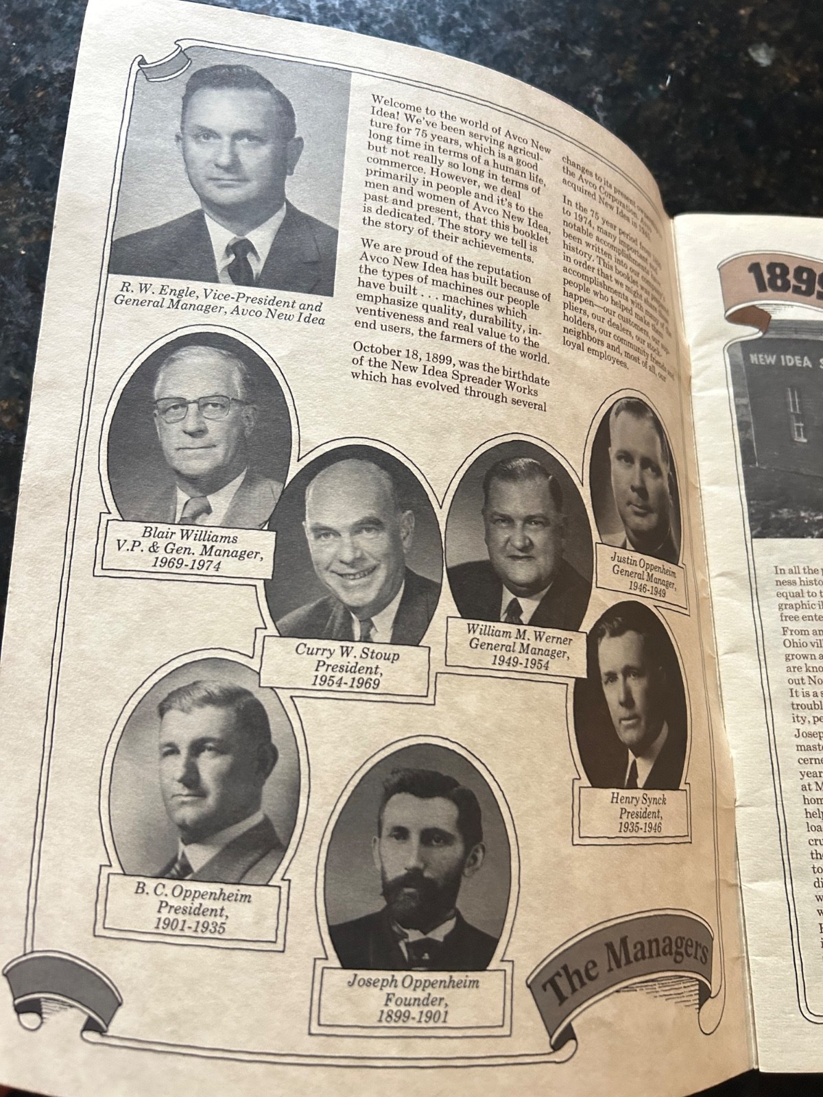 1899 1974 New Idea 75th Anniversary Brochure 75 Years Agriculture Coldwater OH