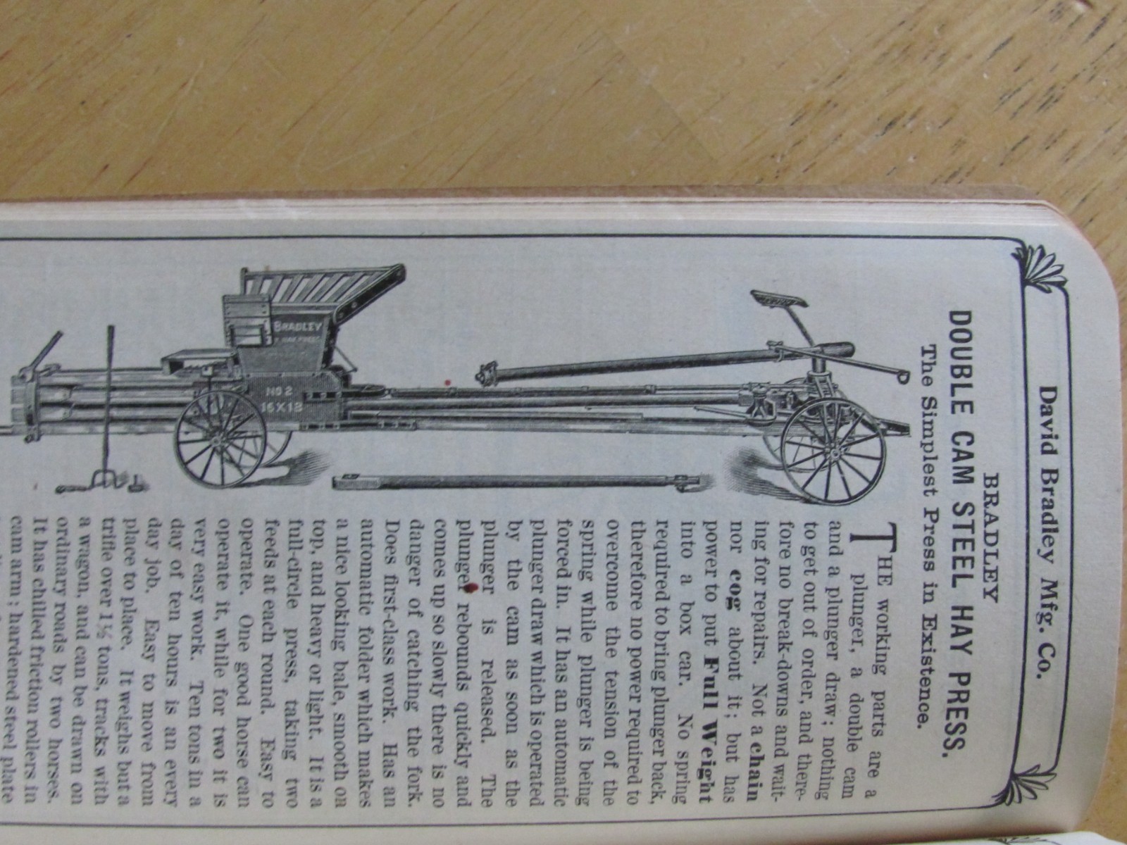 1902 POCKET BOOK BRADLEY MFG CO FARM & GARDEN PLOW CATALOG STYLE