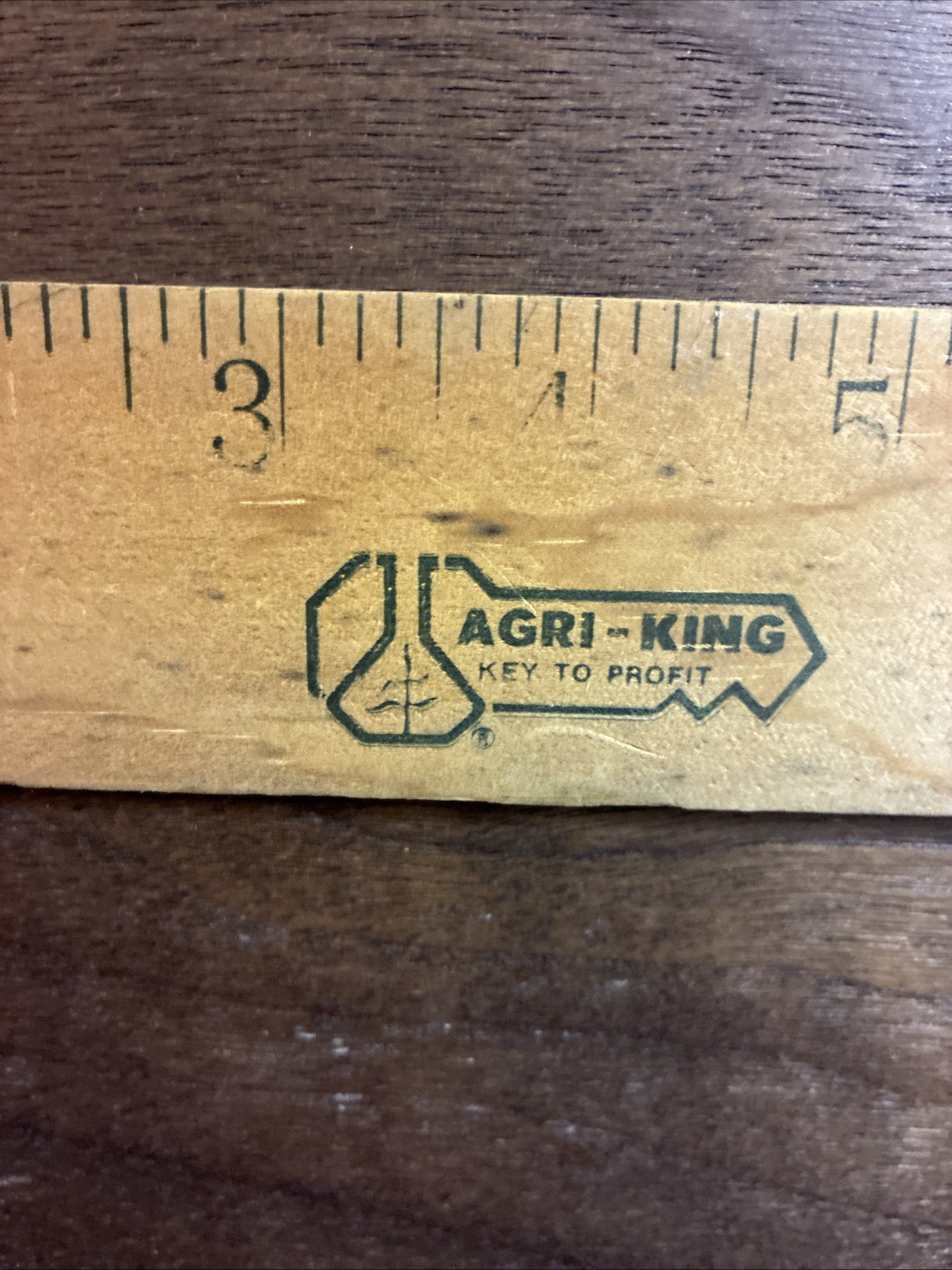 Vintage Advertising Wood Yardstick Agri-King Put It In The Puffer…Not The Gutter