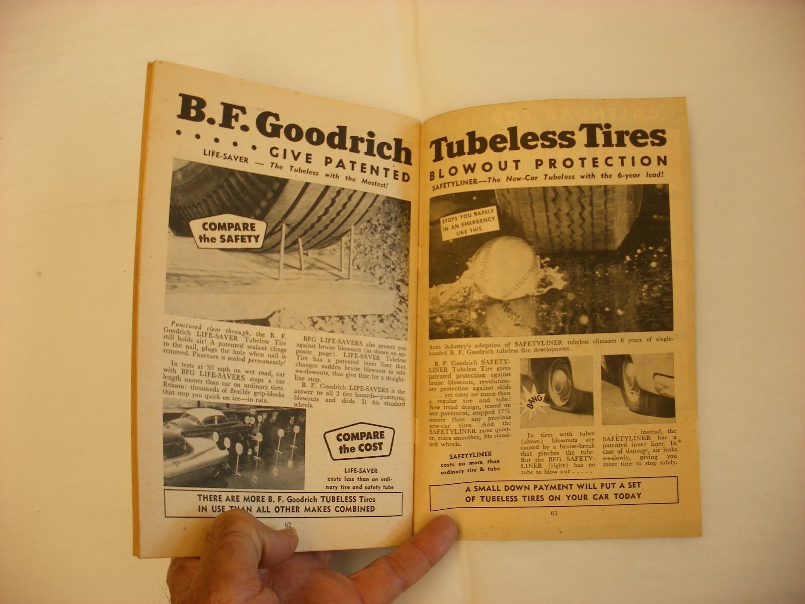 Vtg 1955 B. F. Goodrich Farm Tractor Tires Waukesha WI Farmer’s Almanac