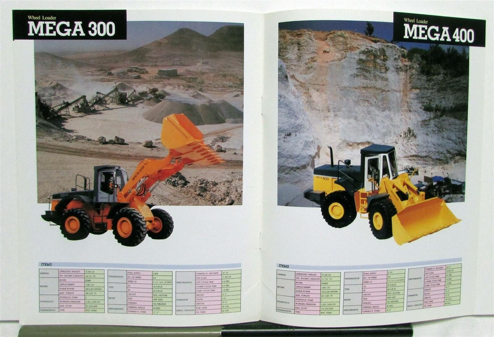 1991 Daewoo Full Line Excavator Crawler Wheel Loader Construction Sales Brochure