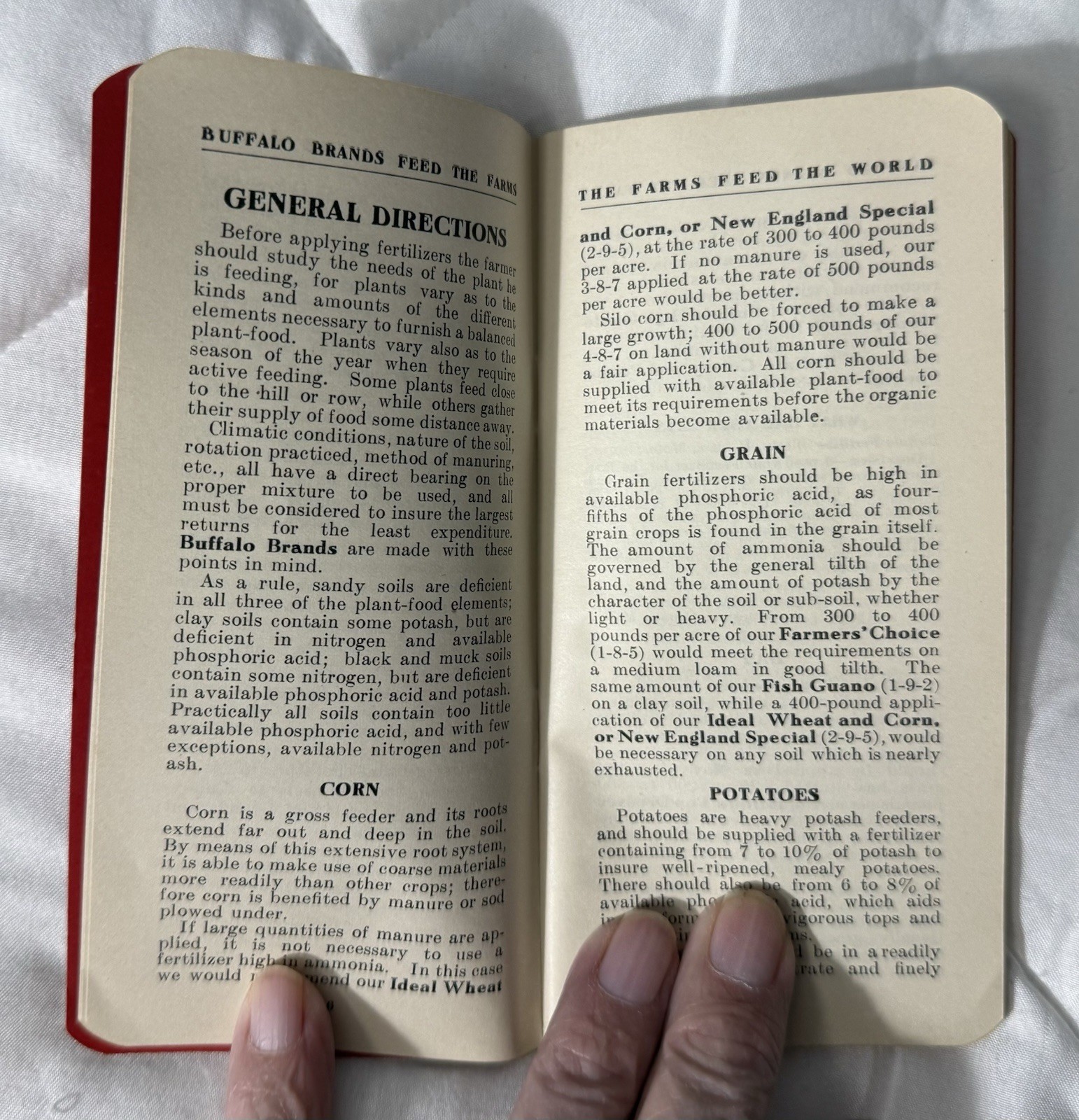 16 Lot of BUFFALO FERTILIZERS Advertising Memo Booklets, 1906-1926