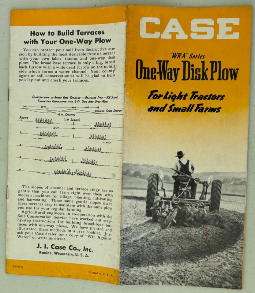 Case WRA Series One Way Disk Plow For 1945 Brochure DCPA26