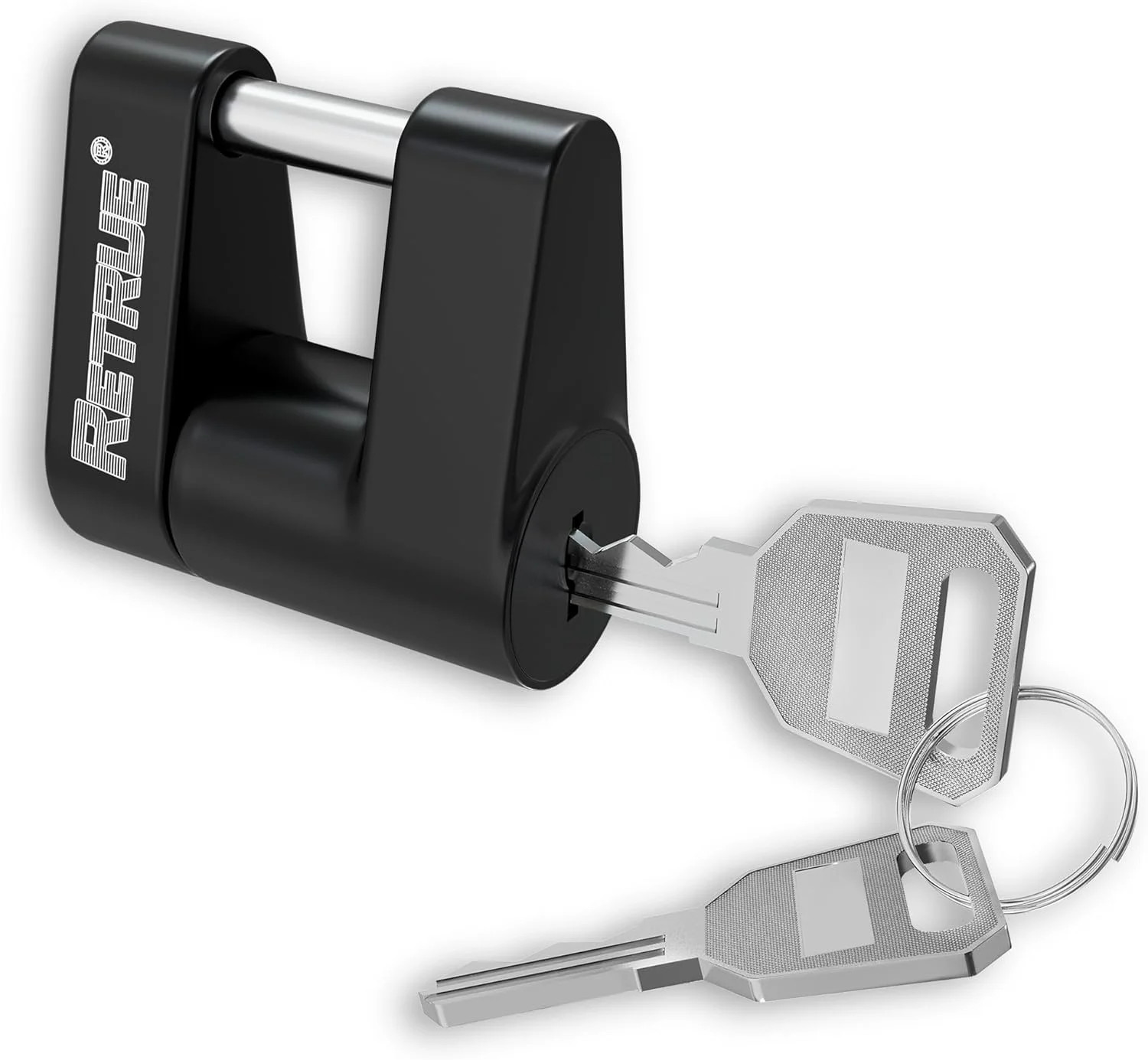RETRUE Trailer Tongue Coupler Lock, Trailer Hitch Lock,Dia 1/4 Inch, 3/4 Inch Sp