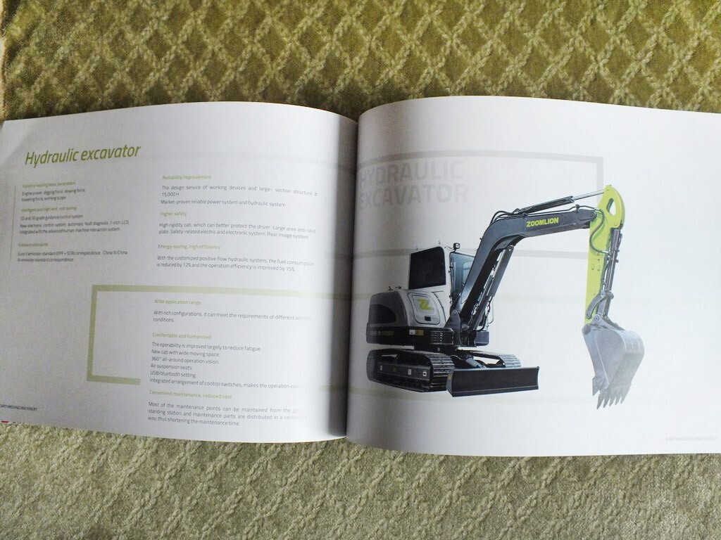 ZOOMLION Full Product Catalog Excavators Buldozers Cranes Tractors Brochure 2018