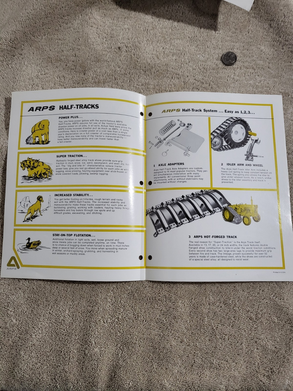 Vintage 1960’s ARPS Tire Traction BROCHURE Allis Chalmers Tractor Oliver IH IHC