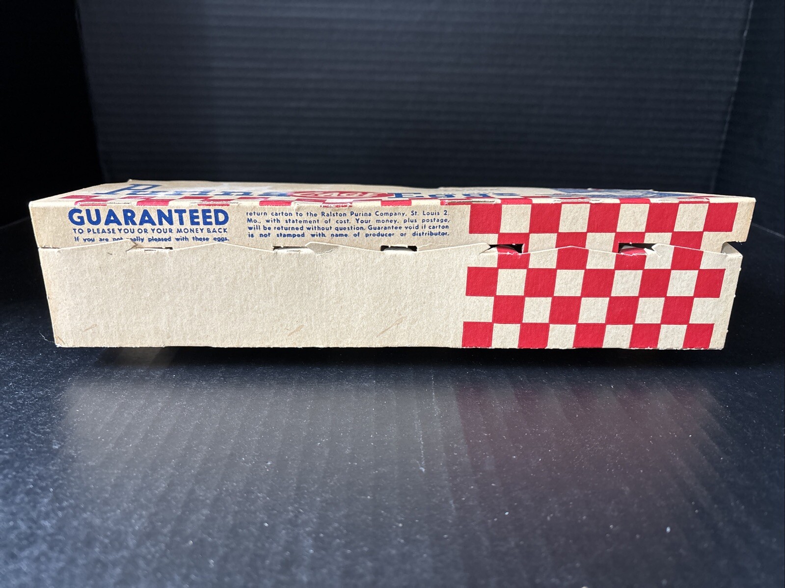 VINTAGE PURINA CAGE EGGS 1DOZEN PAPER CARTON-NEW YORK 16 N.Y.