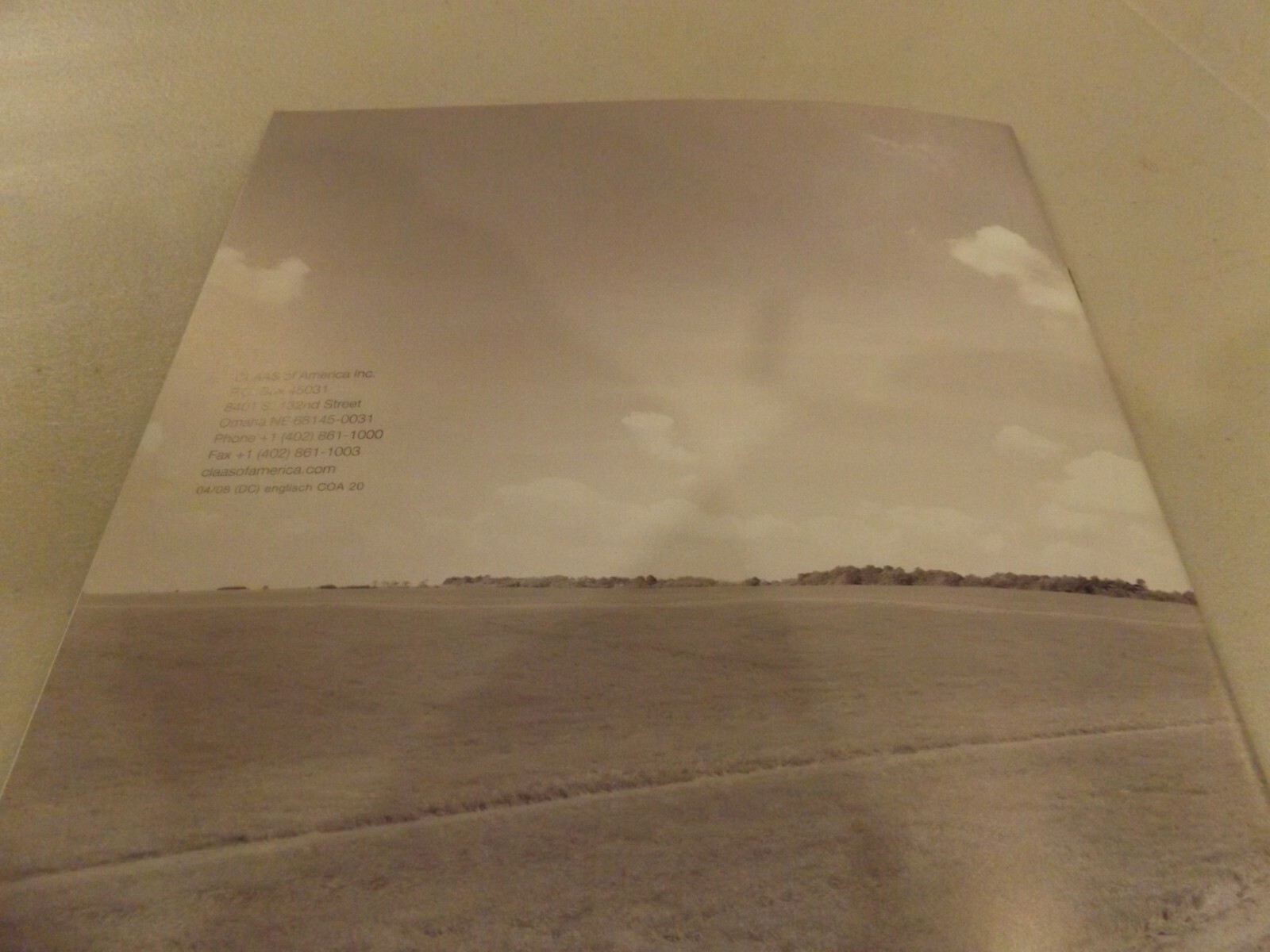 CLAAS VOLTO Widespread . LITERATURE # COA 20 04/08