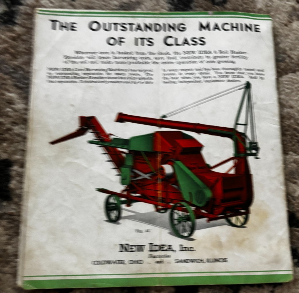 New Idea 6 Roll & Husker Shredder For 1937 Brochure DCPA26