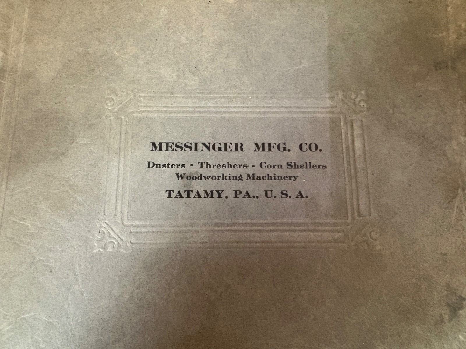 1939 Messinger Farm Machinery Manufacturing Dealer Sales Catalog Tatamy,Pa